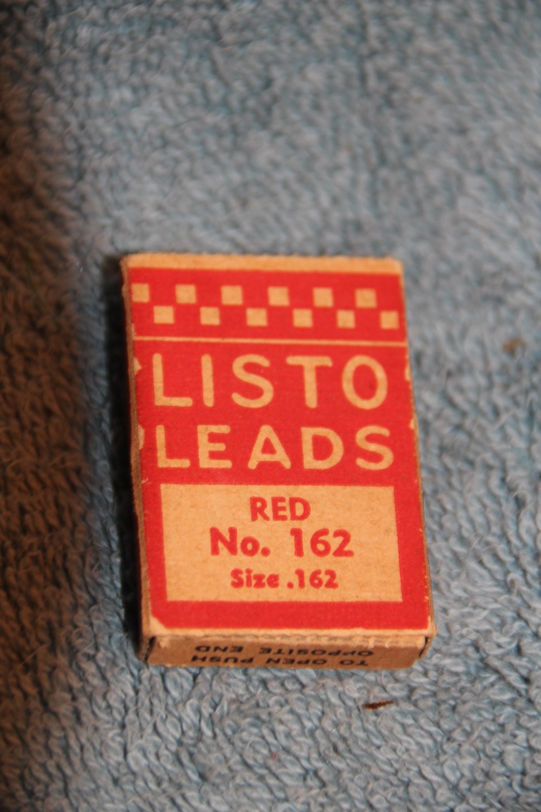 Vintage Listo Leads Red No. 162 Alameda CA USA