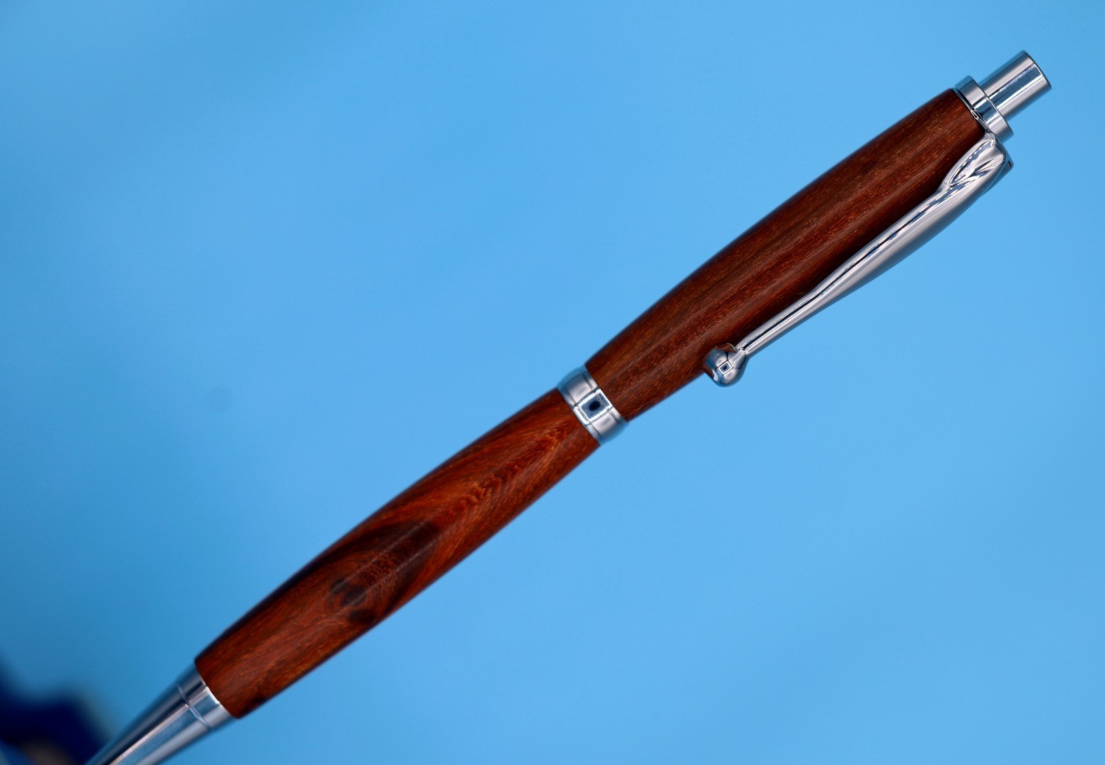 Luxury Rosewood Mechanical Pencil Chrome Finish 0.7mm + Extra Lead/Erasers Gift