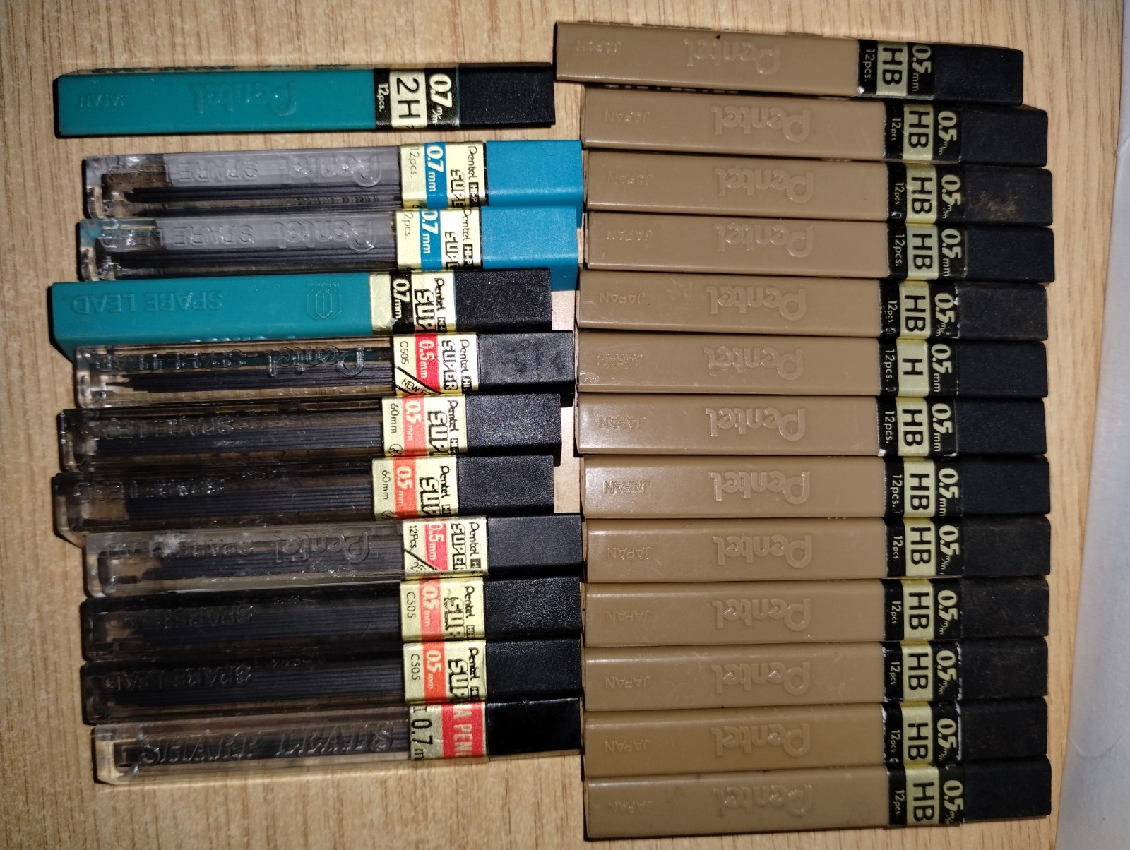 Big Large Lot of 36 Mechanical Pencil Lead & Eraser Refills Pentel Paper Mate