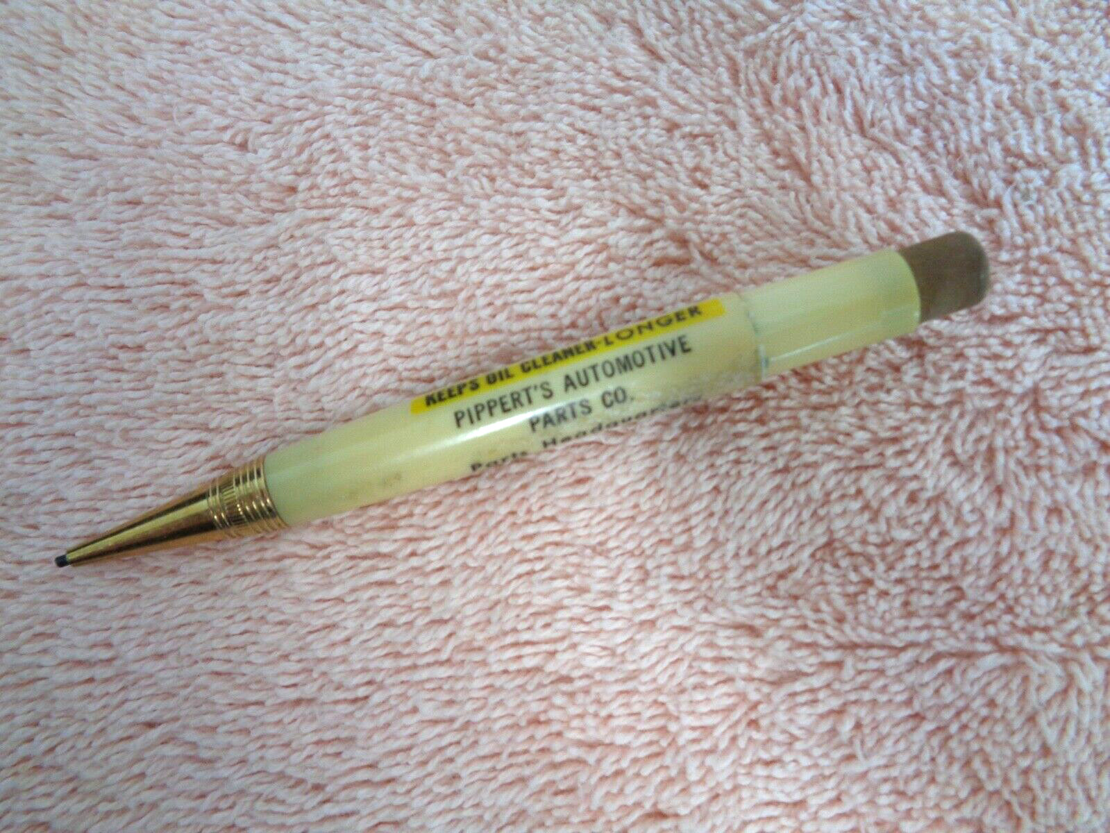 Vtg Pippert’s Automotive Parts – Lawrence KS Mechanical Pencil -Hastings Filters
