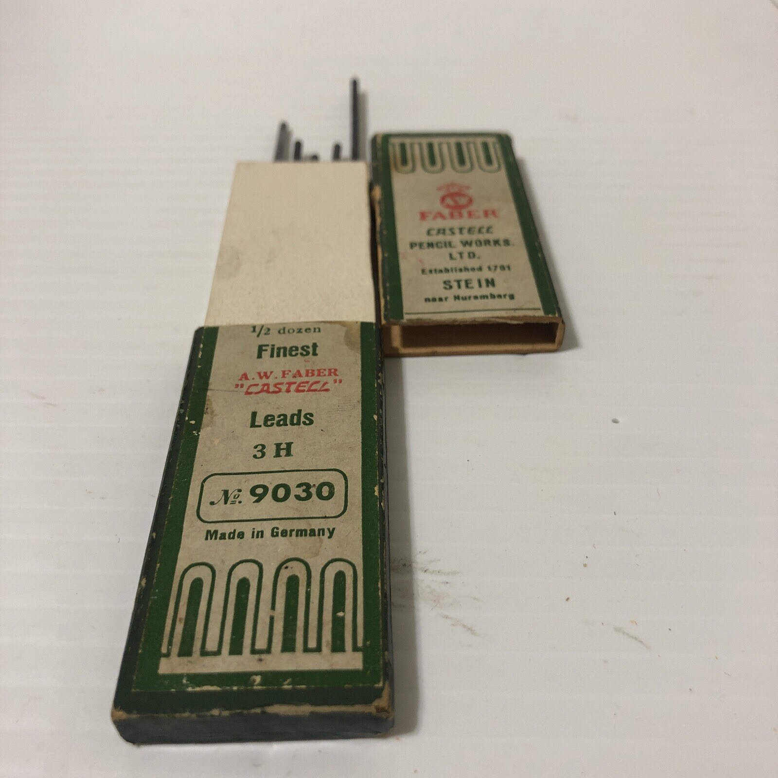 VTG A.W Fiber Castell 1/2 Dozen Pencil Leads 3 H #9030 Made In Germany. Rare