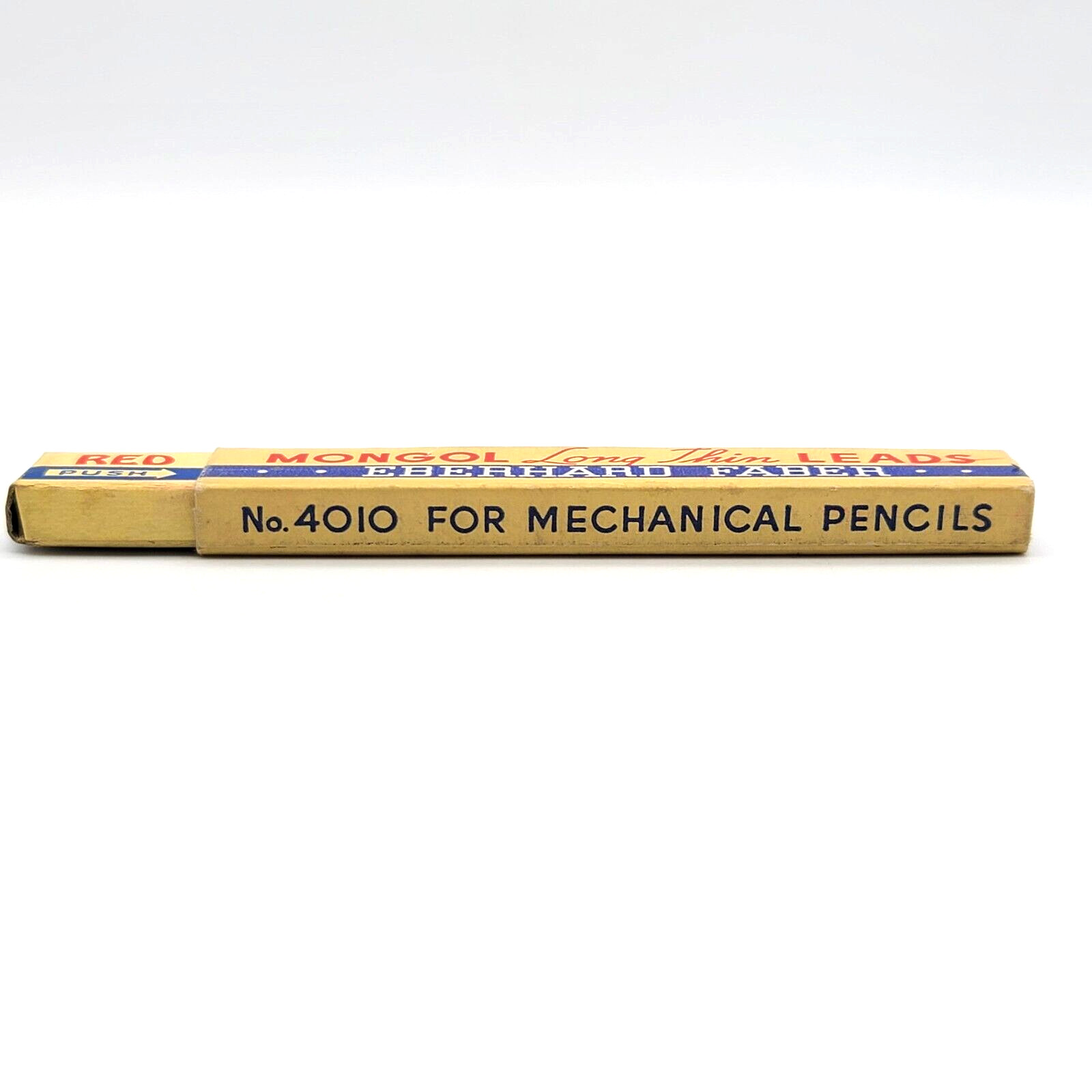 EBERHARD FABER Mongol Red Mechanical Pencil Lead 1.18mm 4″ NOS 12pk USA Vintage
