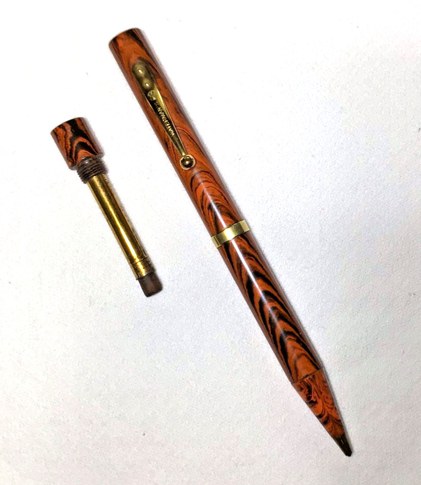 Waterman Pencil Red Ripple 56 Excellent Working Condition.