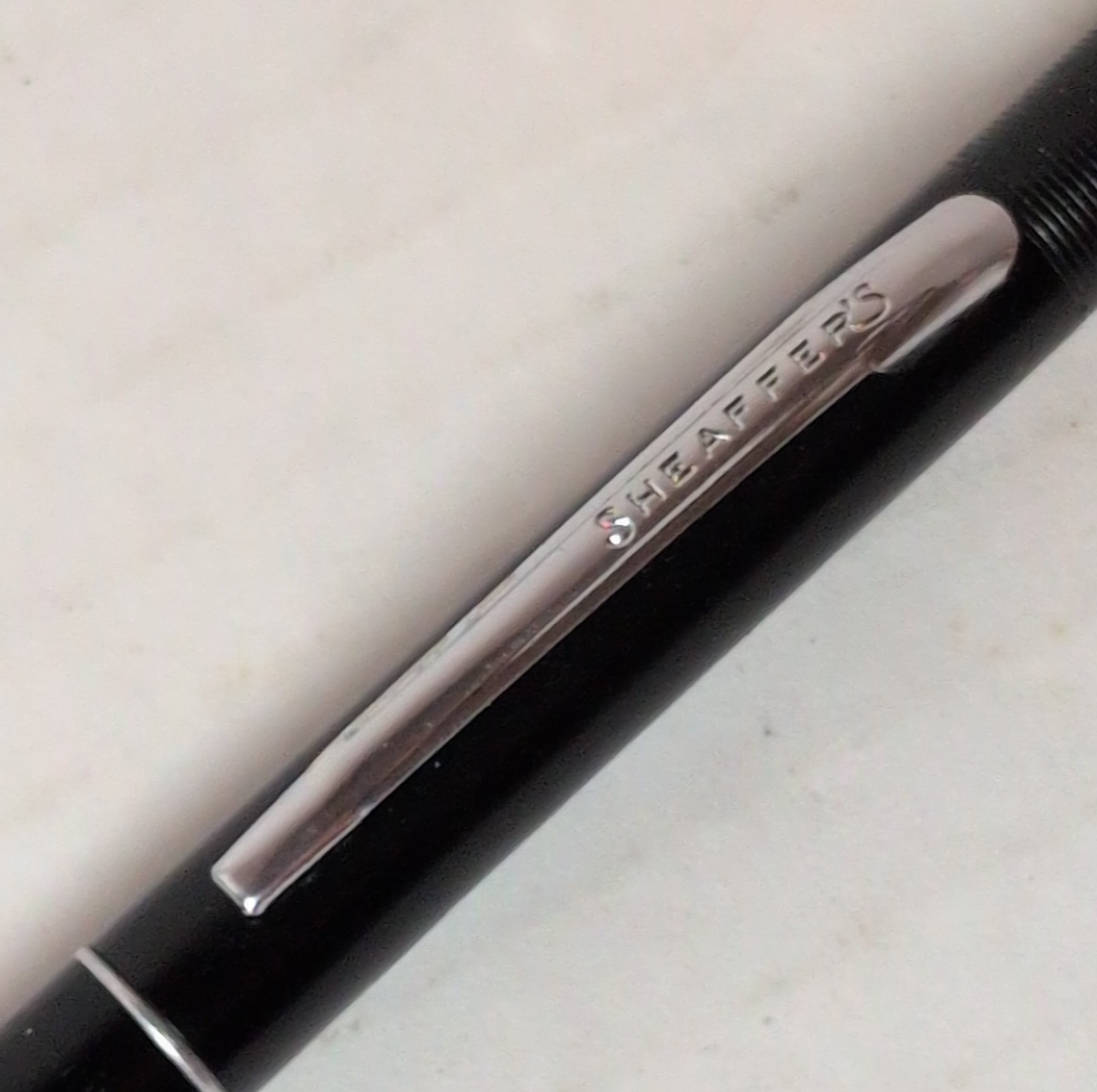 Vintage Scheaffer Mechanical Twist Pencil Black .9mm Ribbed Cap USA