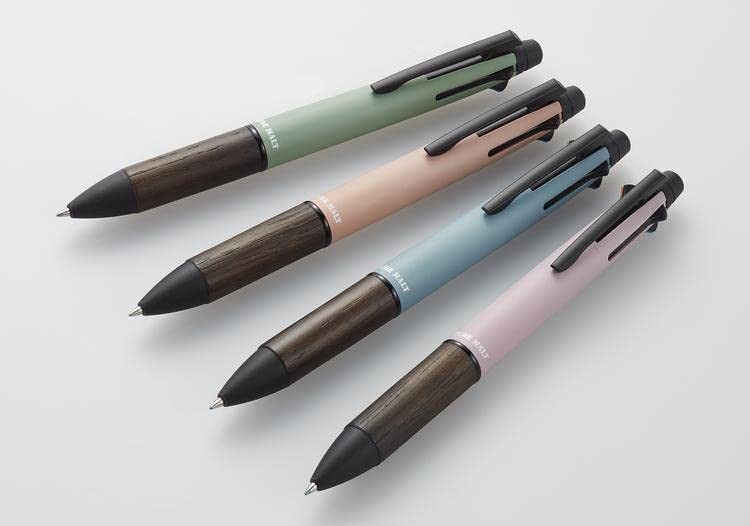 Mitsubishi Pencil Pure Malt 4&1 Oakwood 0.5 Eucalyptus + Roconeco Paper