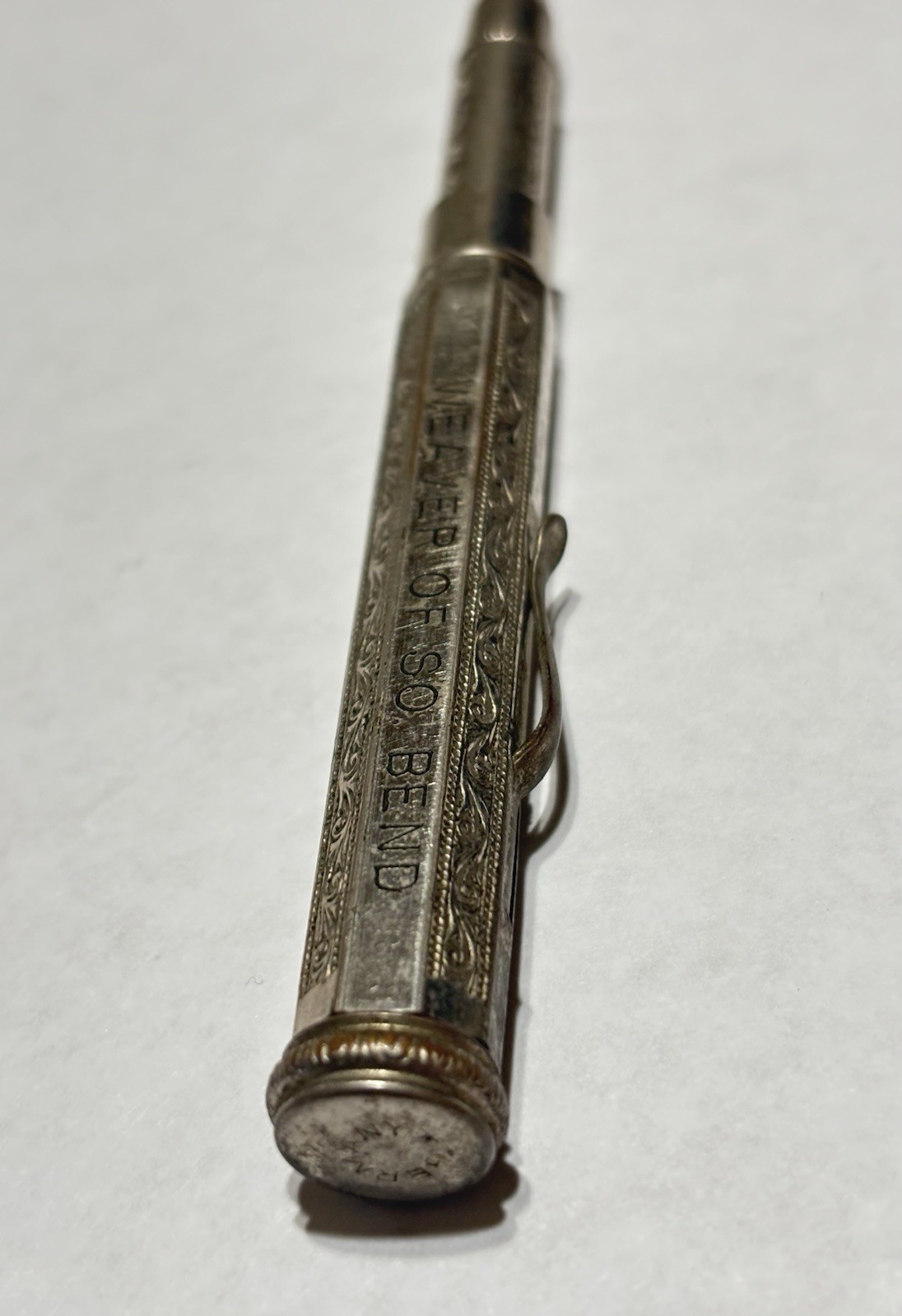 Vintage GERMANY Mechanical Pencil Silver Tone Art Deco 4 FOUR COLOR