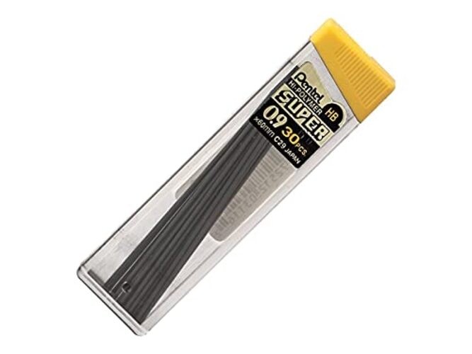 Pentel Super Hi-Polymer Lead Refills, (0.9 mm), Single 3 Count (Pack of 1)