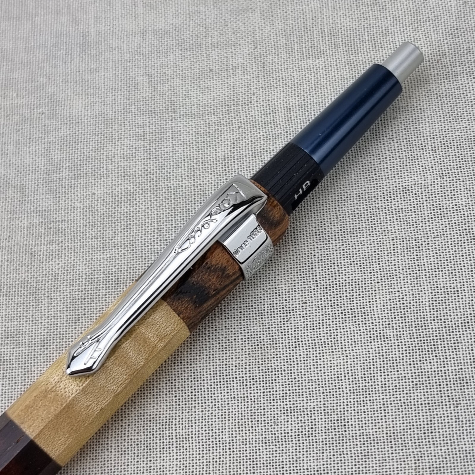 Hand Crafted Pentel PG5 Mechanical Pencil with Octagonal Wood Barrel