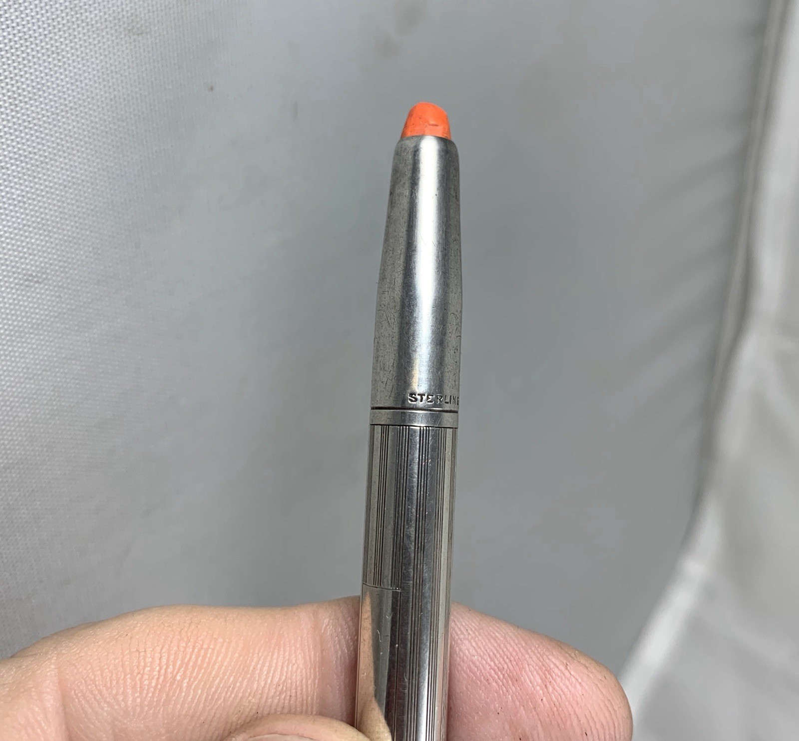 Spaulding & Co Sterling Silver Stock-Marking Mechanical Pencil Thick Lead Crayon