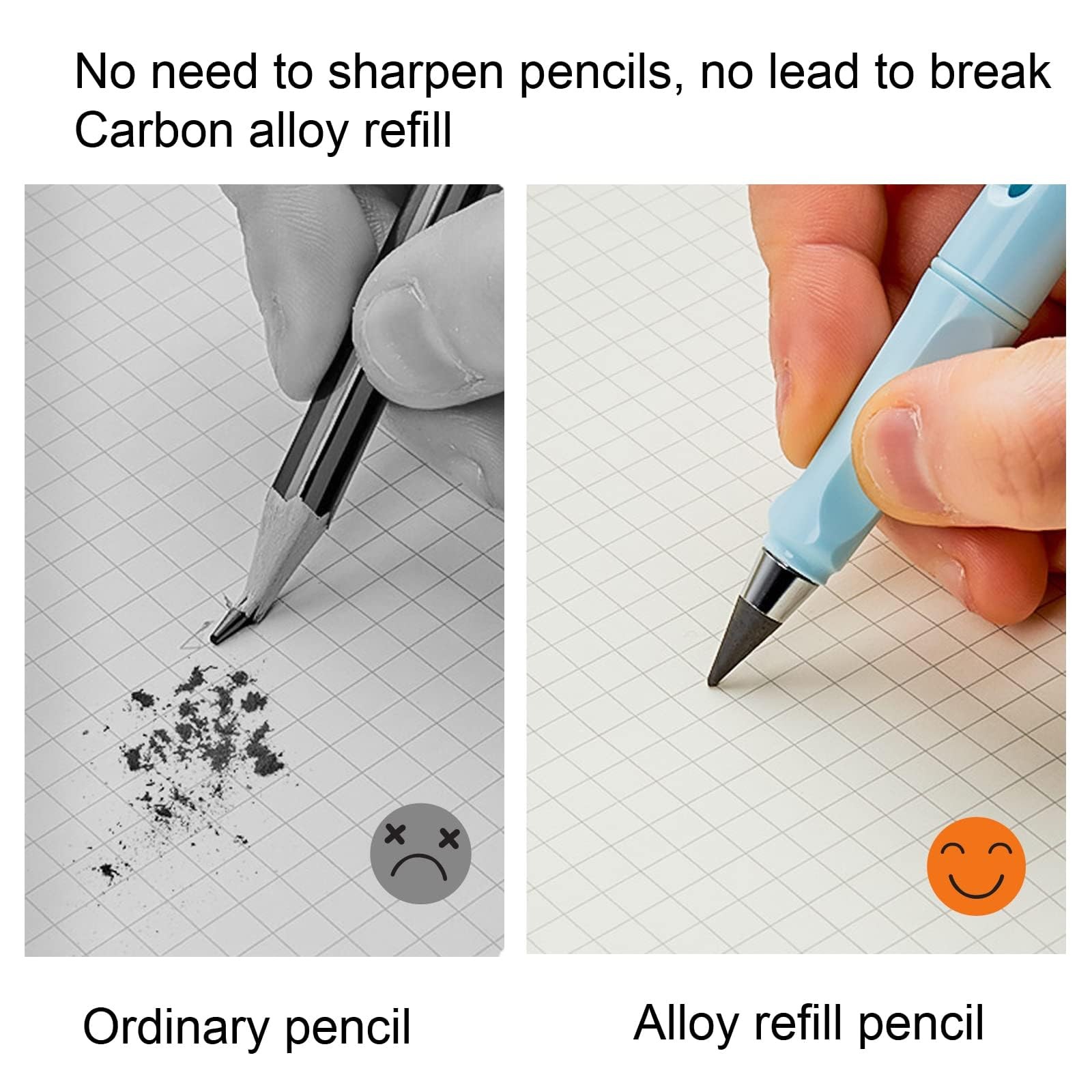 Everlasting Pencils,Inkless pen,lapiz infinito,No Sharpen 0.7mm, 4Pcs Pencils…