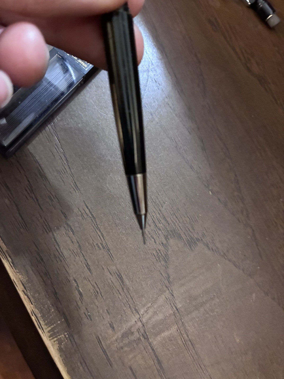 Pentel 5 SHARP EXECUTIVE Vintage Japan Black Automatic Precision Pencil + refill