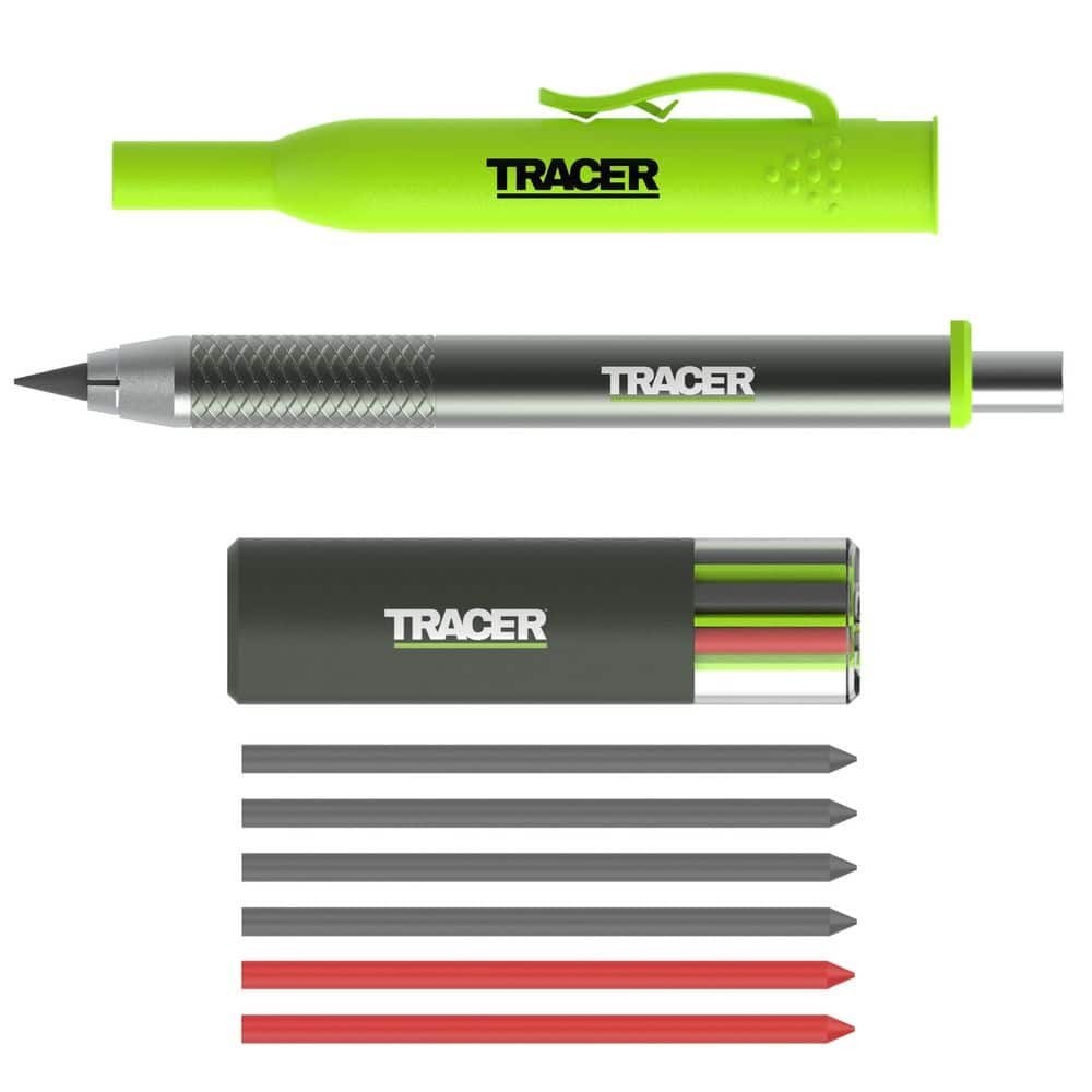 Tracer Pro Construction Pencil Set Heavy Duty Metal Marking Tool Kit 6 Lead