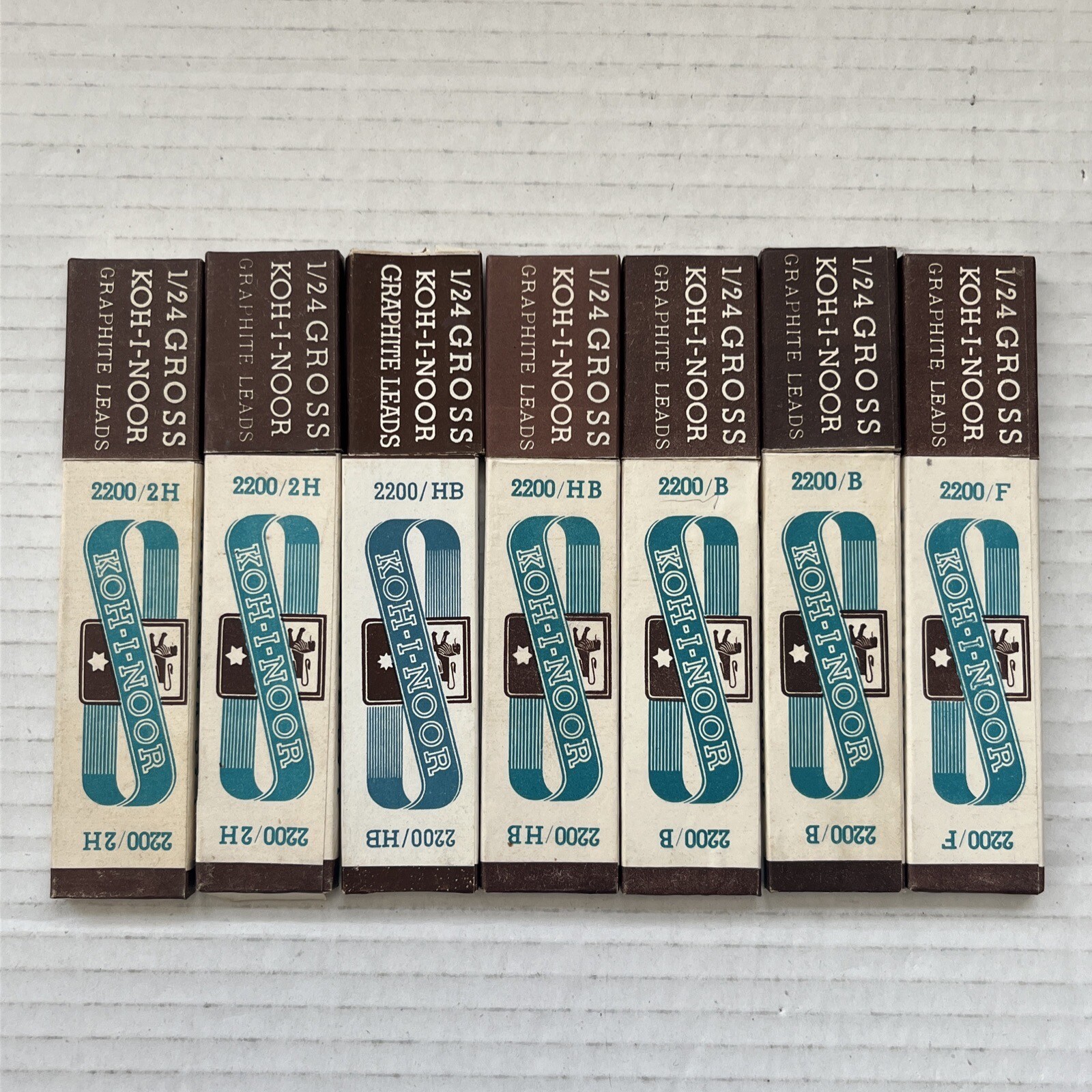 KOH-I-NOOR Graphite Pencil Leads Lot Of 7 2200 / B-F-2H-HB Drafting Open Box New