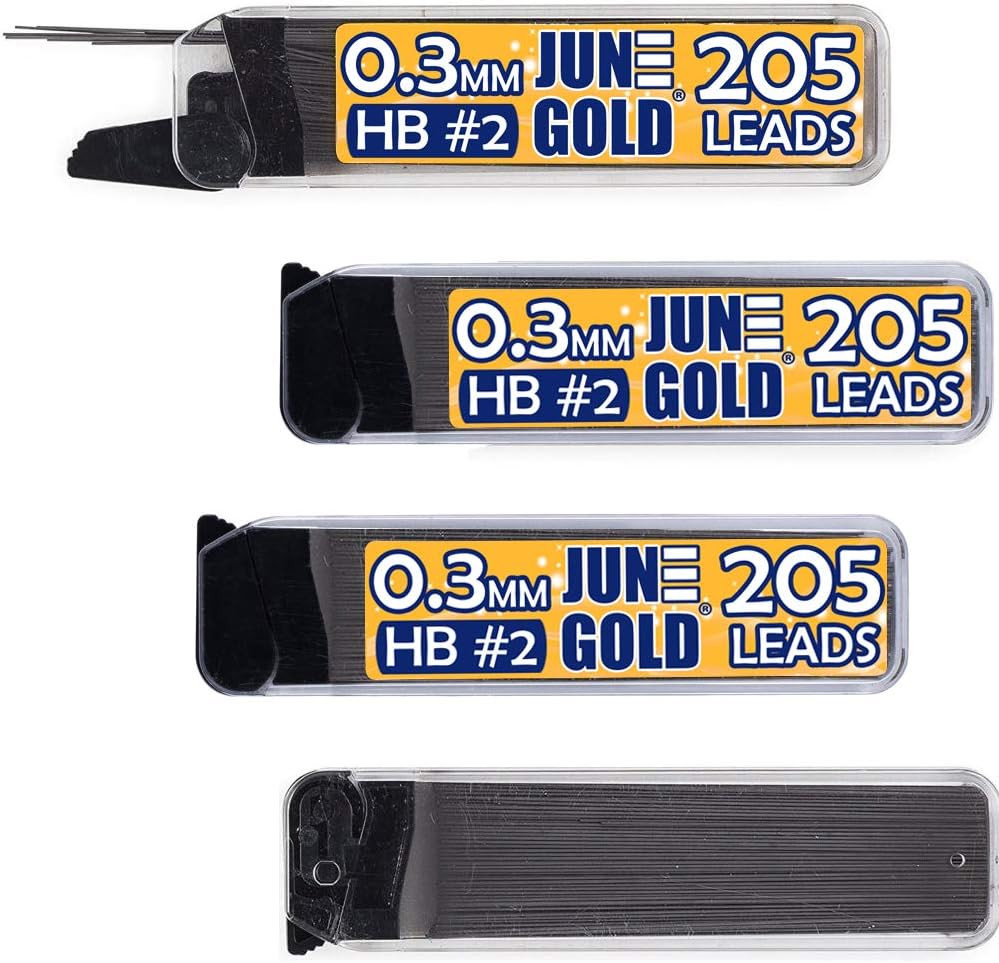 820 Pieces, 0.3 Mm HB #2 Lead Refills, 205 Pieces per Dispenser, Extra Fine Thic