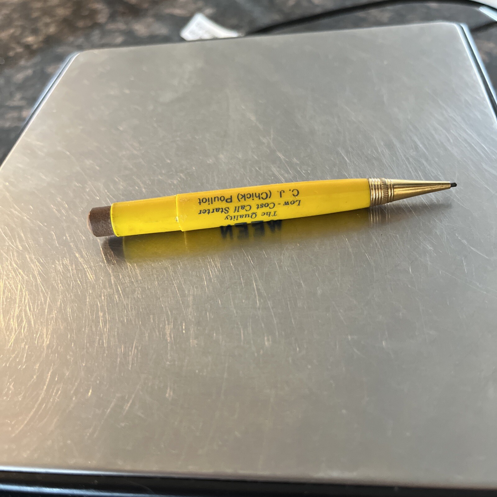 Vintage Mini Mechanical Pencil Advertising Calf Ween -C.J. (Chick) Pouliot