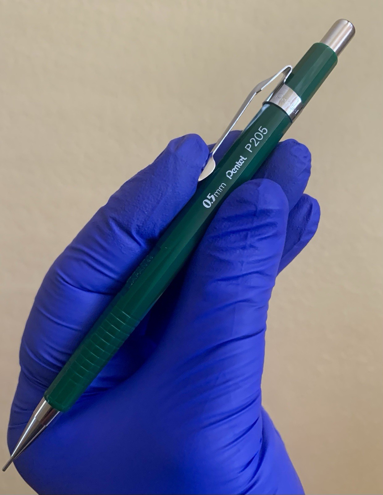 Three Vintage Green Mechanical Pencil PENTEL P205 : 0.5mm Japan