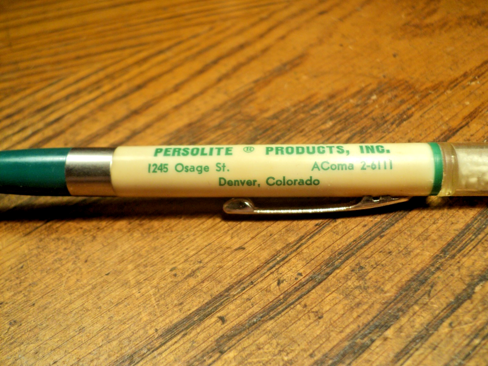 Vintage Mechanical Pencil Permalite Clear Top 6-1/18″ Long Unbranded Cracked