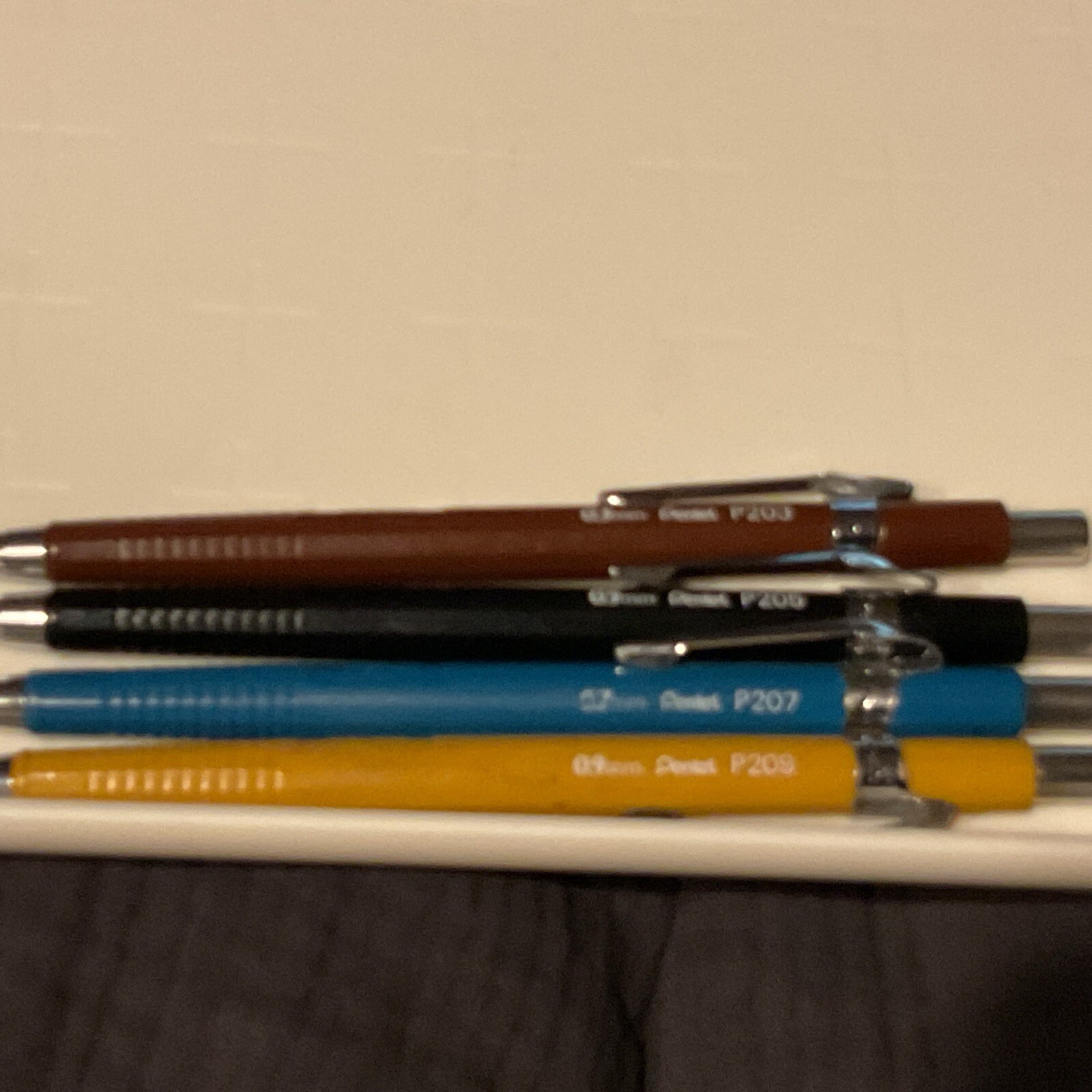 Lot of 4 Pentel Mechanical Pencils P209, P205, P207, P203 Japan Ref 34