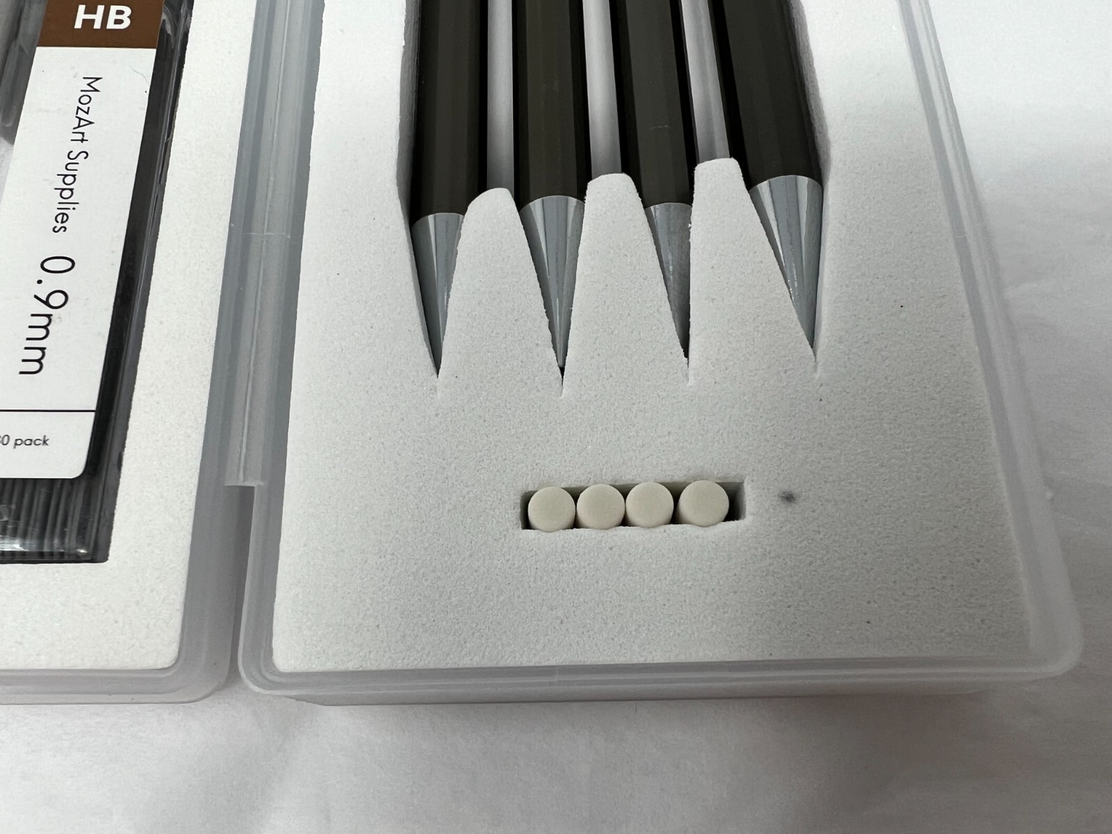 MozArt Mechanical Pencil Set with Case – 4 Sizes: 0.3, 0.5, 0.7 & 0.9mm with 30