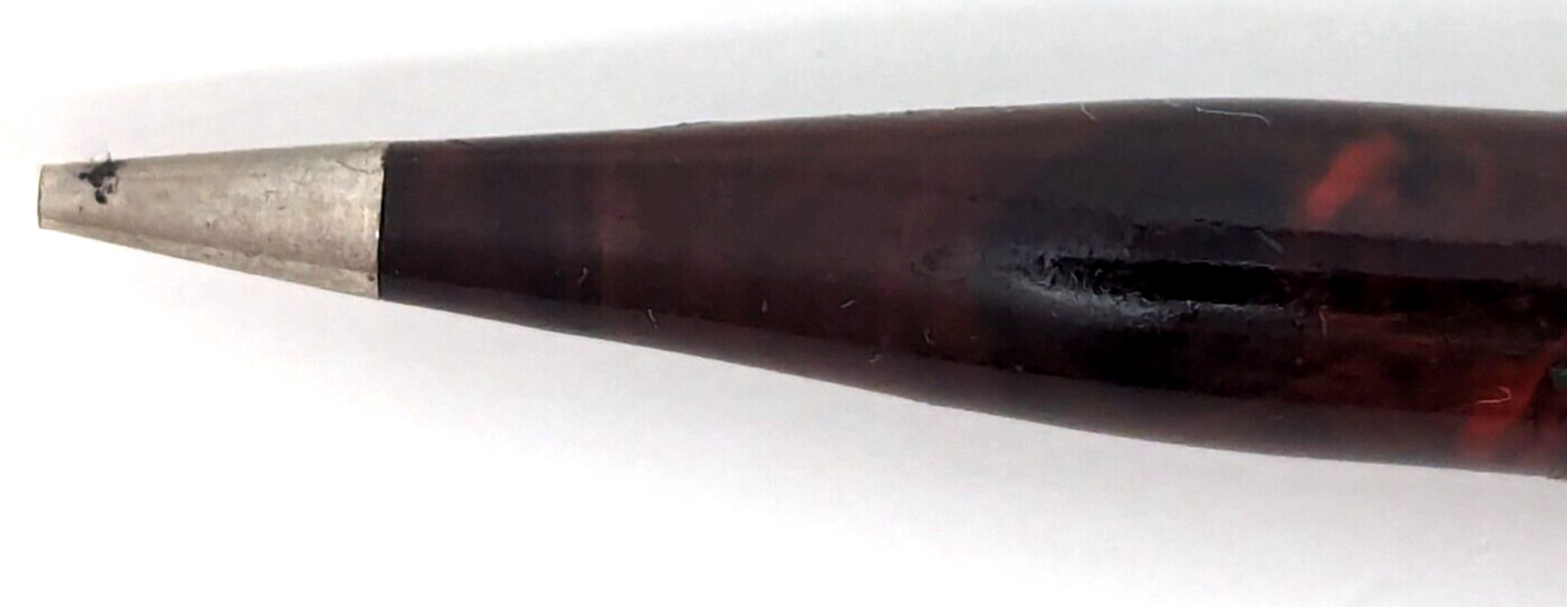 Vintage B&B St Paul Redipoint Black & Red Mottled Twist Mechanical Pencil M24