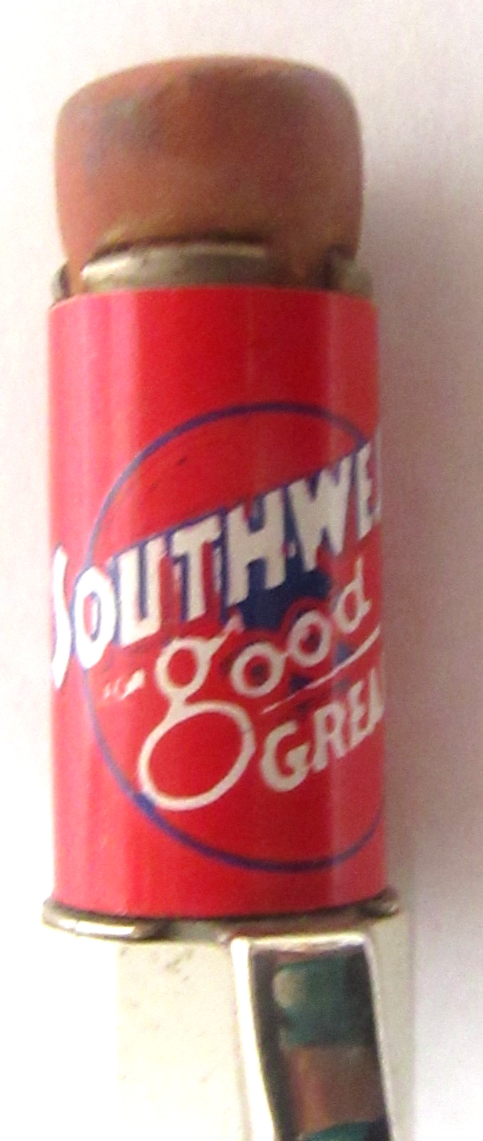 1930s SOUTHWEST GOOD GREASE 5.75″ can top Autopoint Mechanical Pencil xz