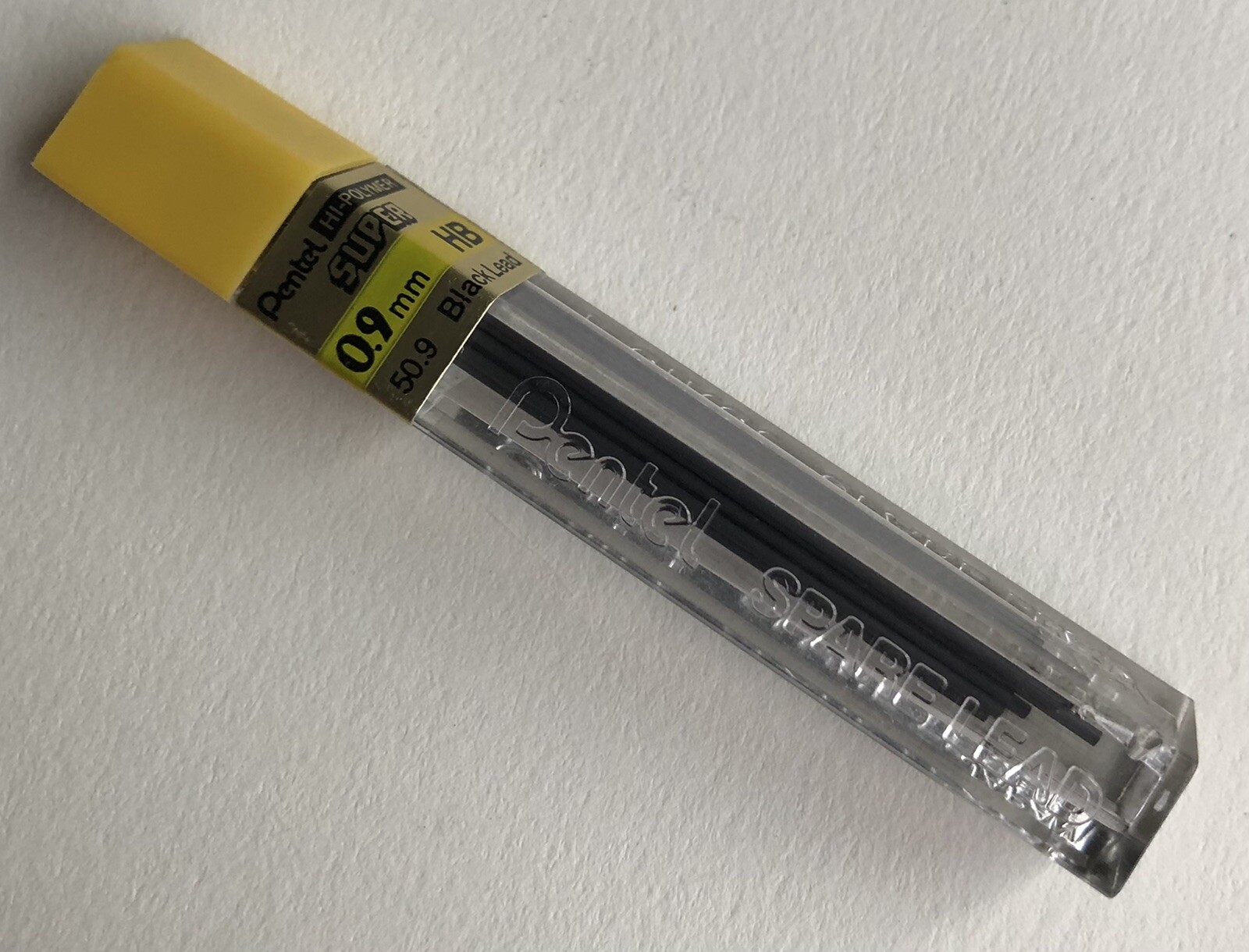 Vintage PENTEL Hi Polymer HB Mechanical Pencil Lead .9mm Black NOS 15pk Japan