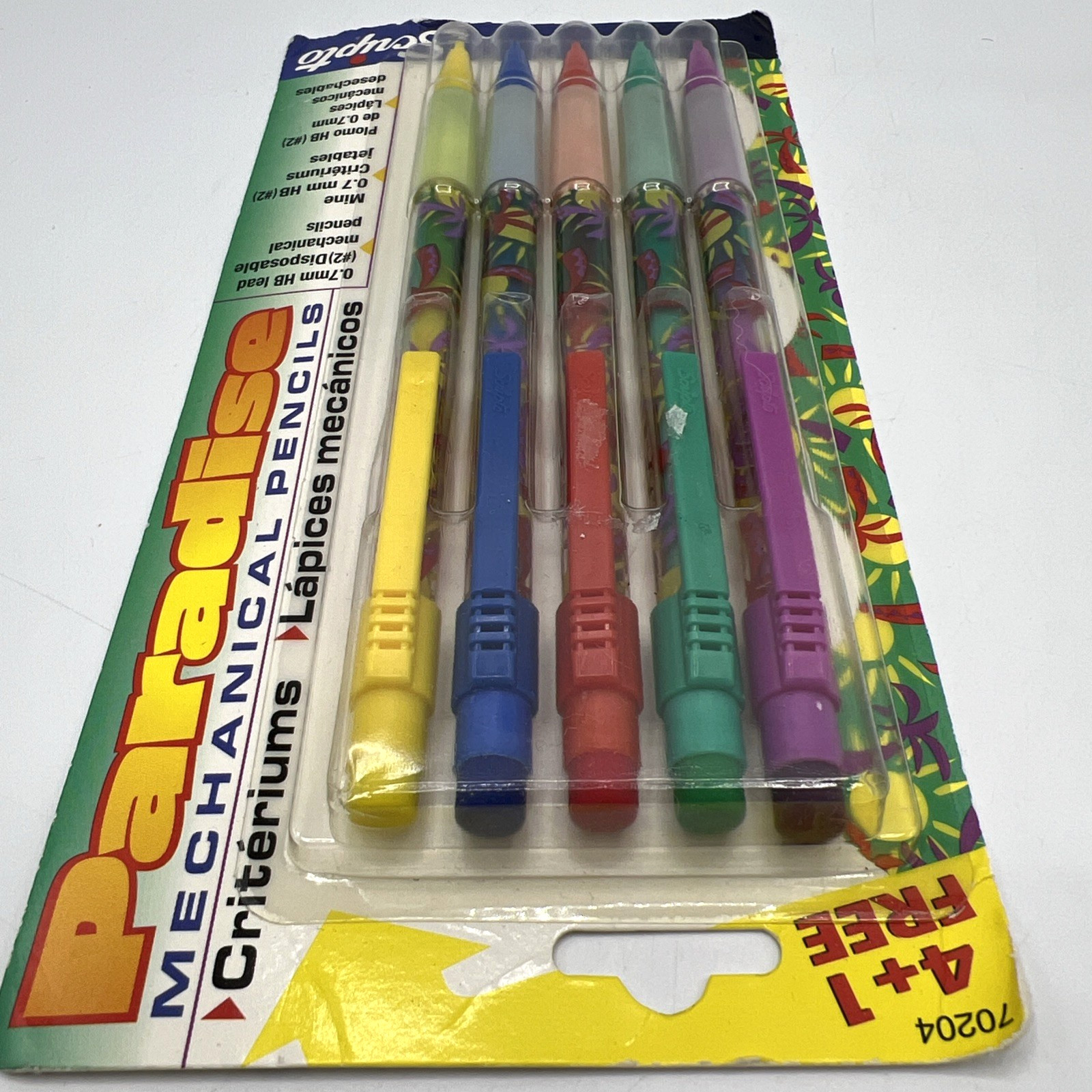 Scripto Paradise Mechanical Pencils 5 Pack Vintage 2001