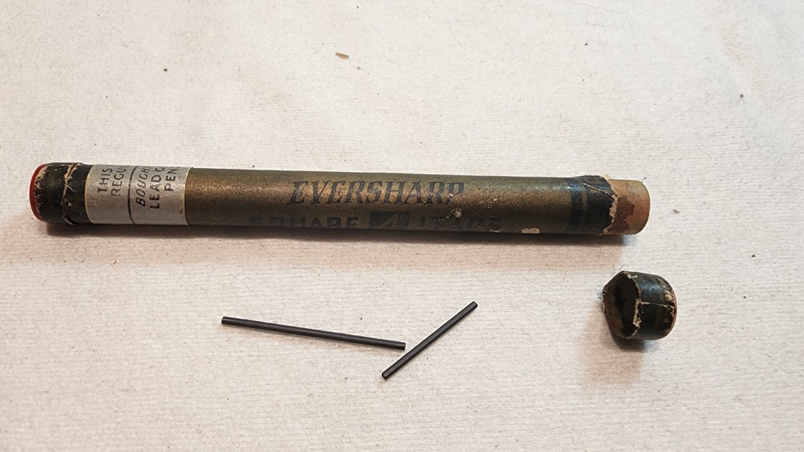 Vintage Eversharp lead tube, 4 inch square, great older collectible