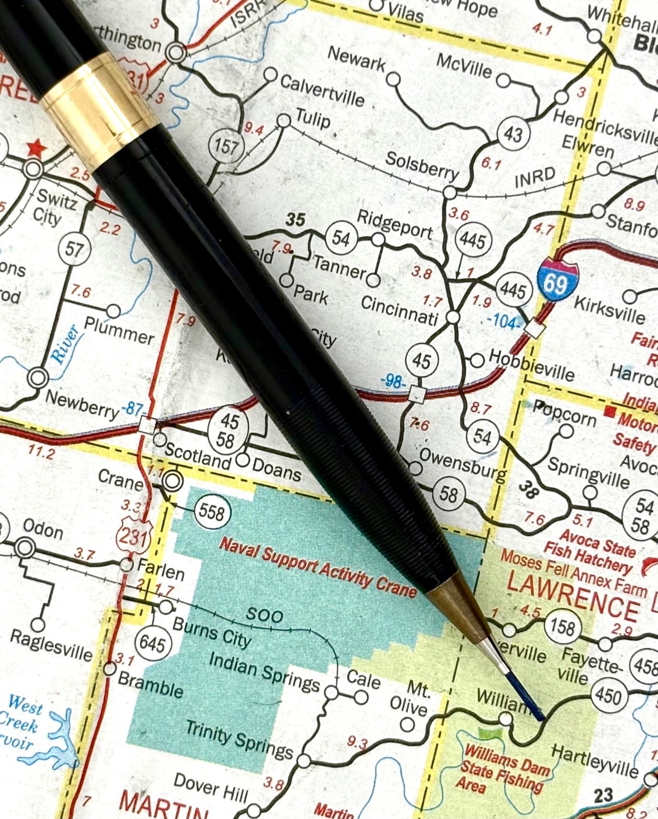 Vintage white dot Sheaffer Valiant Mechanical Pencil, Black w/ Gold-filled trim