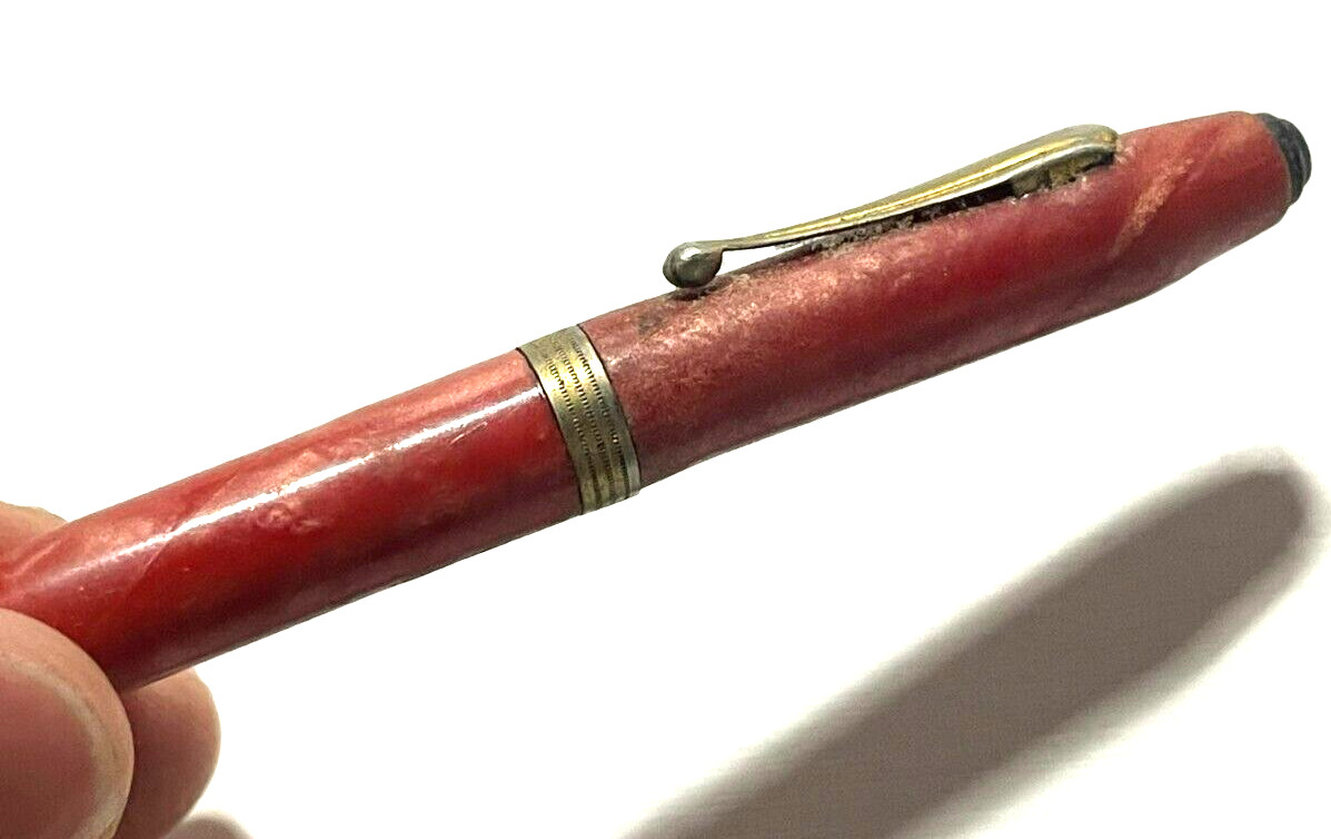 Rare Vintage c.1930s Mechanical Golf Pencil Bridge Cards Lovely Marble 4″