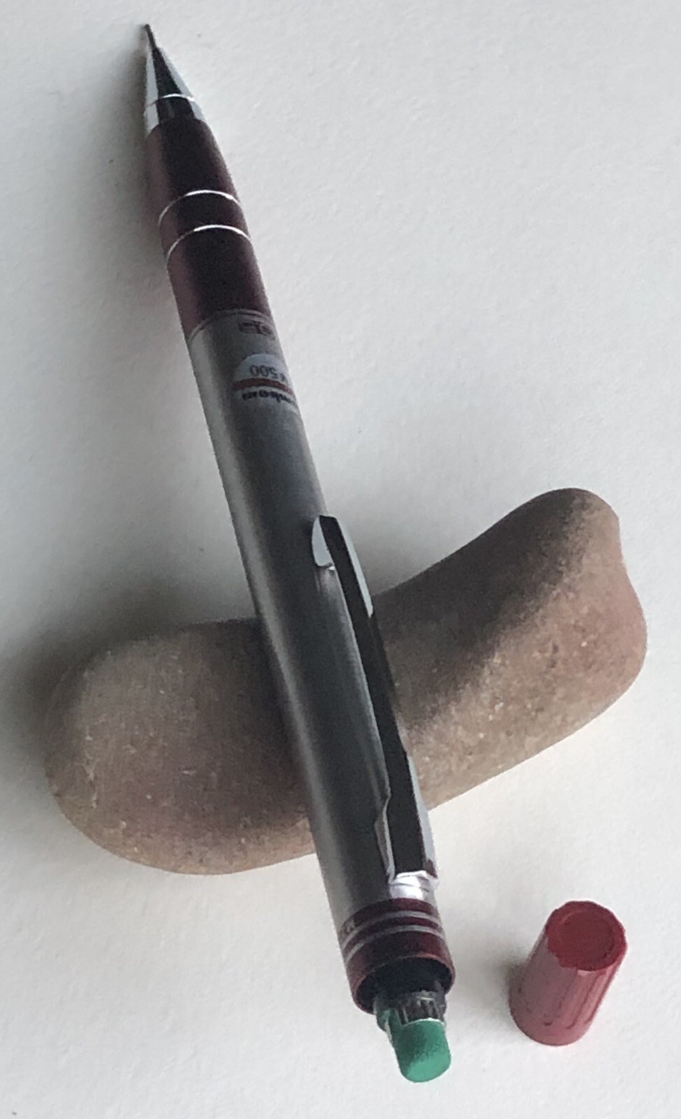 Vintage TOMBOW 500 Mechanical Pencil .5mm Lead Sticker NOS Red Silver M21 Japan