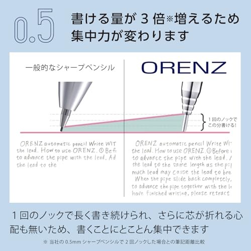 Pentel ORENZ 0.5mm mechanical pencil, Fresh Pink barrel, XPP505-RP