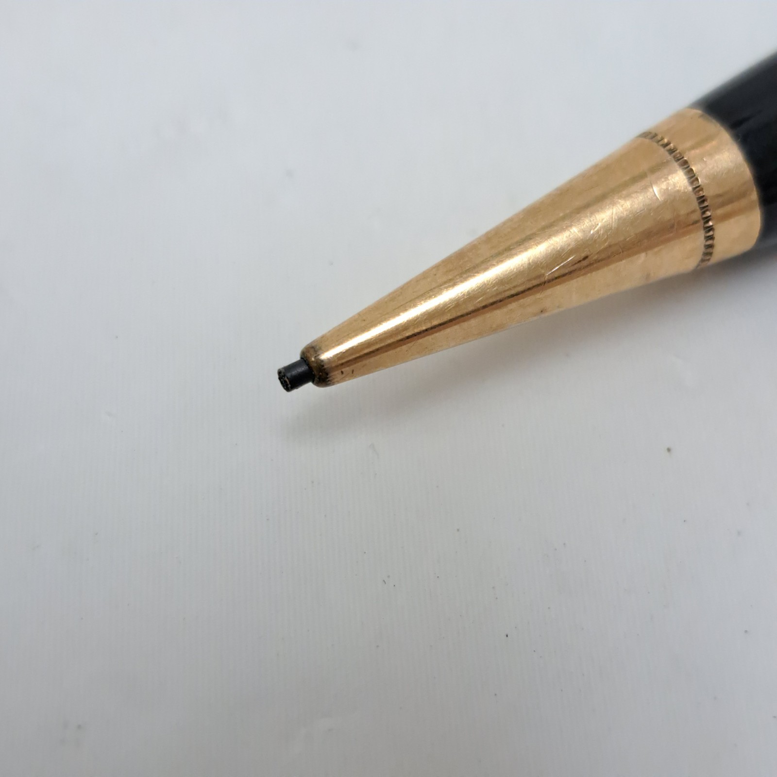 Vintage 1930s Parker USA Duofold Black Gold Trim Twist Mechanical Pencil 1.18mm