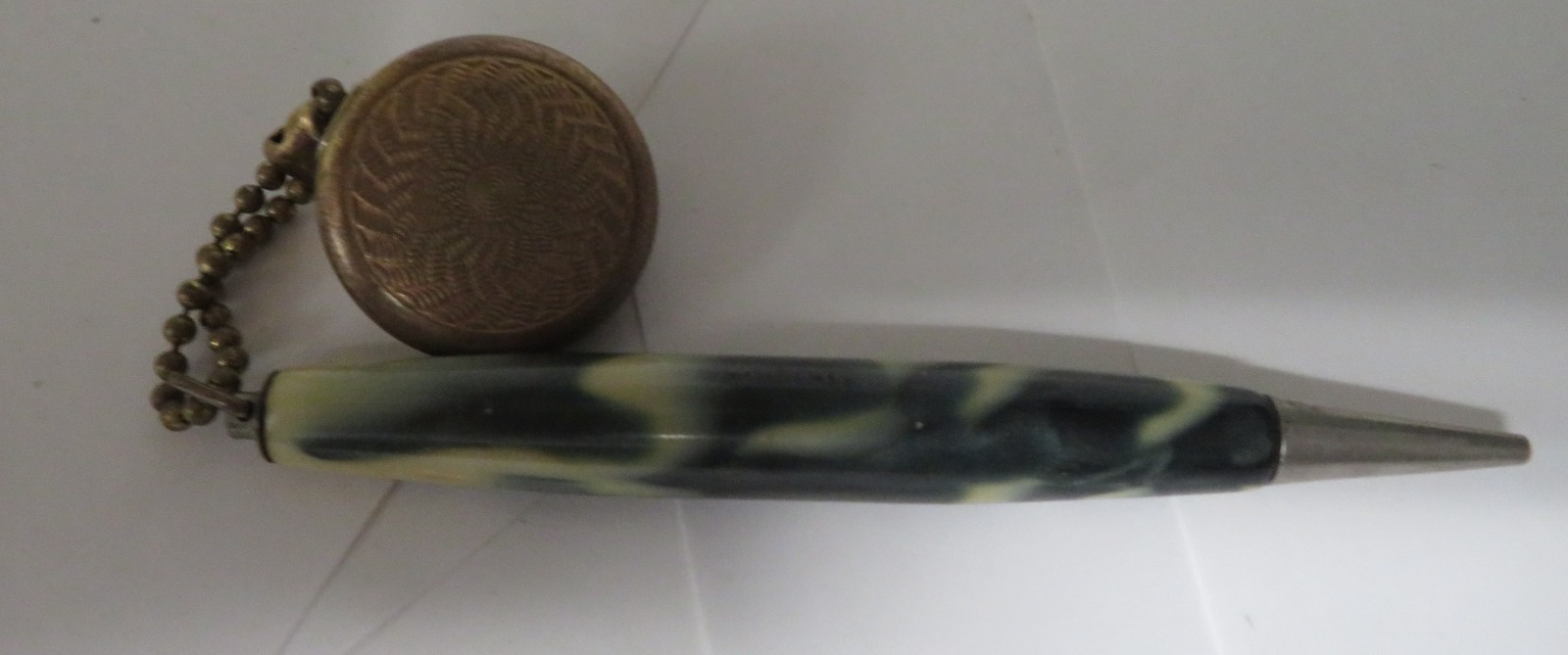 Ketcham McDougall Retractable Pin Brooch & Celluloid Golf Mechanical Pencil 1930