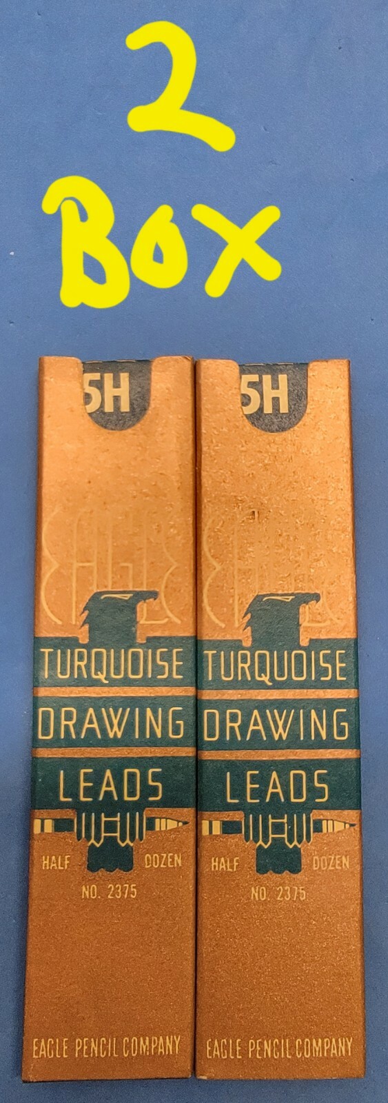 TURQUOISE EAGLE DRAWING LEAD 2375 BLACK 5H / 2 BOXES 12 LEADS