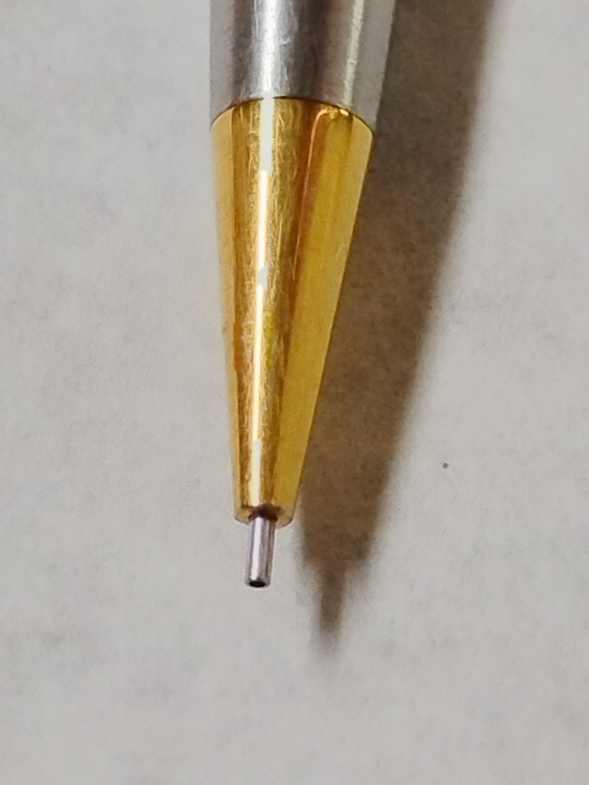 Parker Insignia Pencil Stainless Steel & Gold 0.5mm Click W Eraser Working #G0