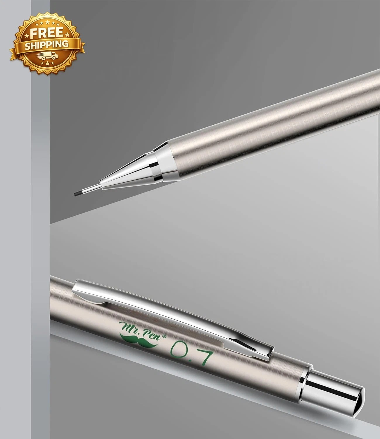 Metal Mechanical Pencils 0.7Mm, 2 Pack Lead Pencil Mechanical Pencil Metal