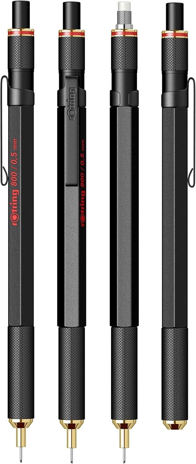 Rotring 800 Mechanical Pencil 0.5mm – Black Metal Barrel