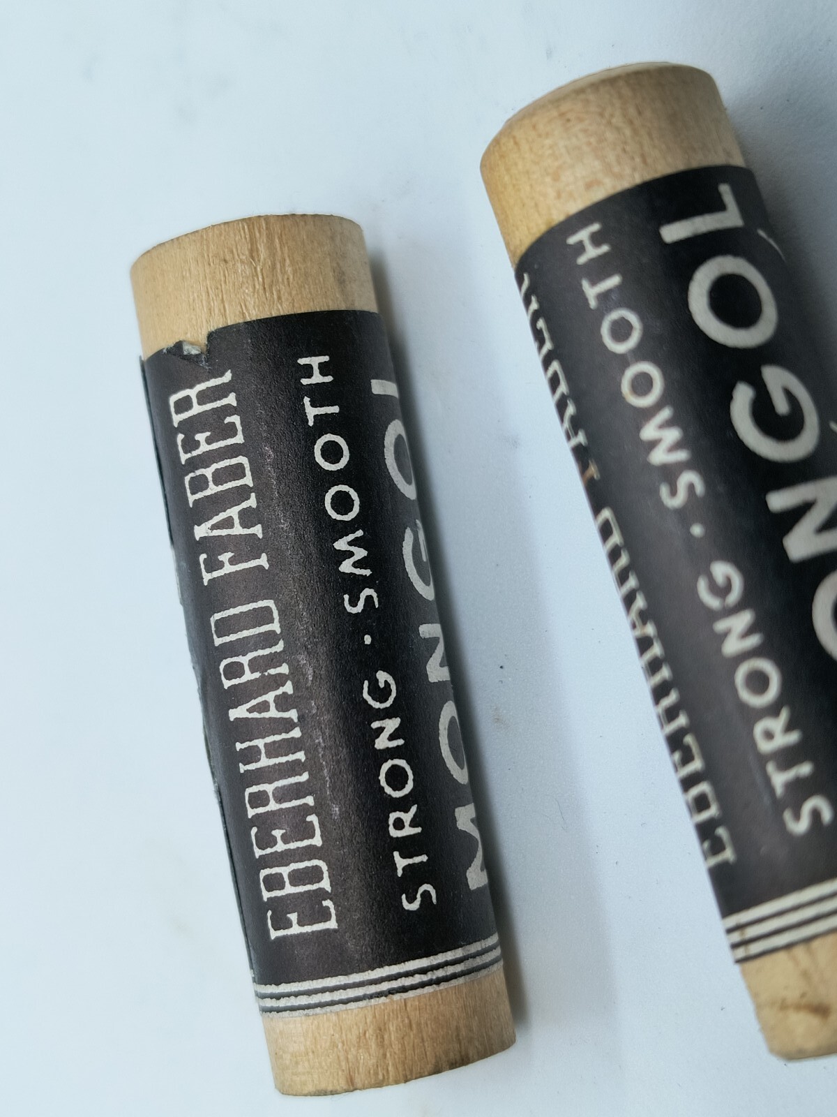 (2) EBERHARF FABER MONGOL Thin Black Leads 18-HB 3010/18 Sealed Wooden Tube, New