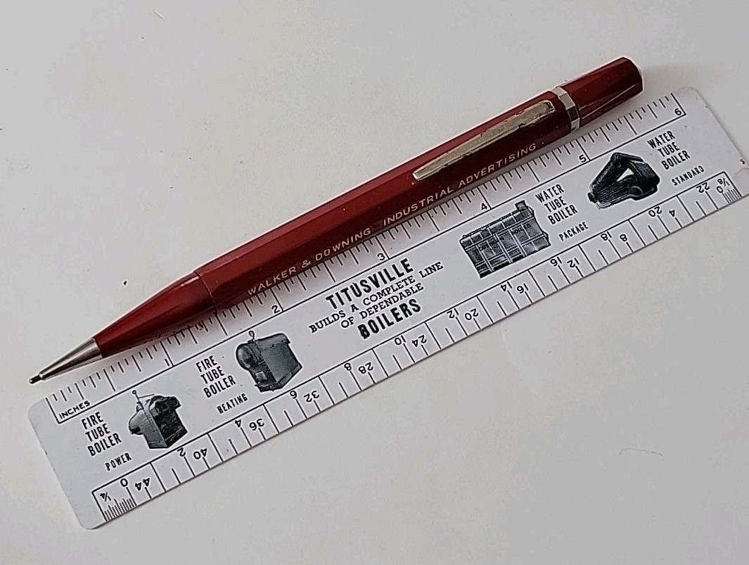 Vintage Large Autopoint Walker Downing Industrial Advertising Mechanical Pencil