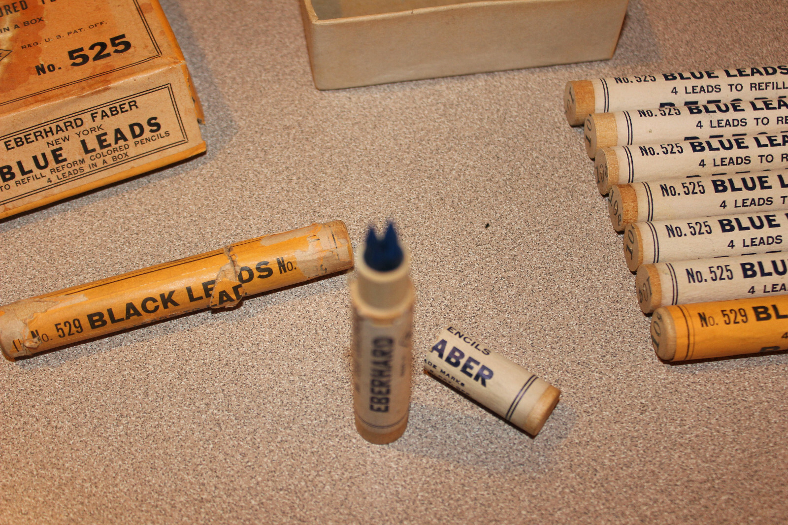NOS Vintage EBERHARD FABER “Reform” Mechanical Marking Pencil Leads Blue & Black