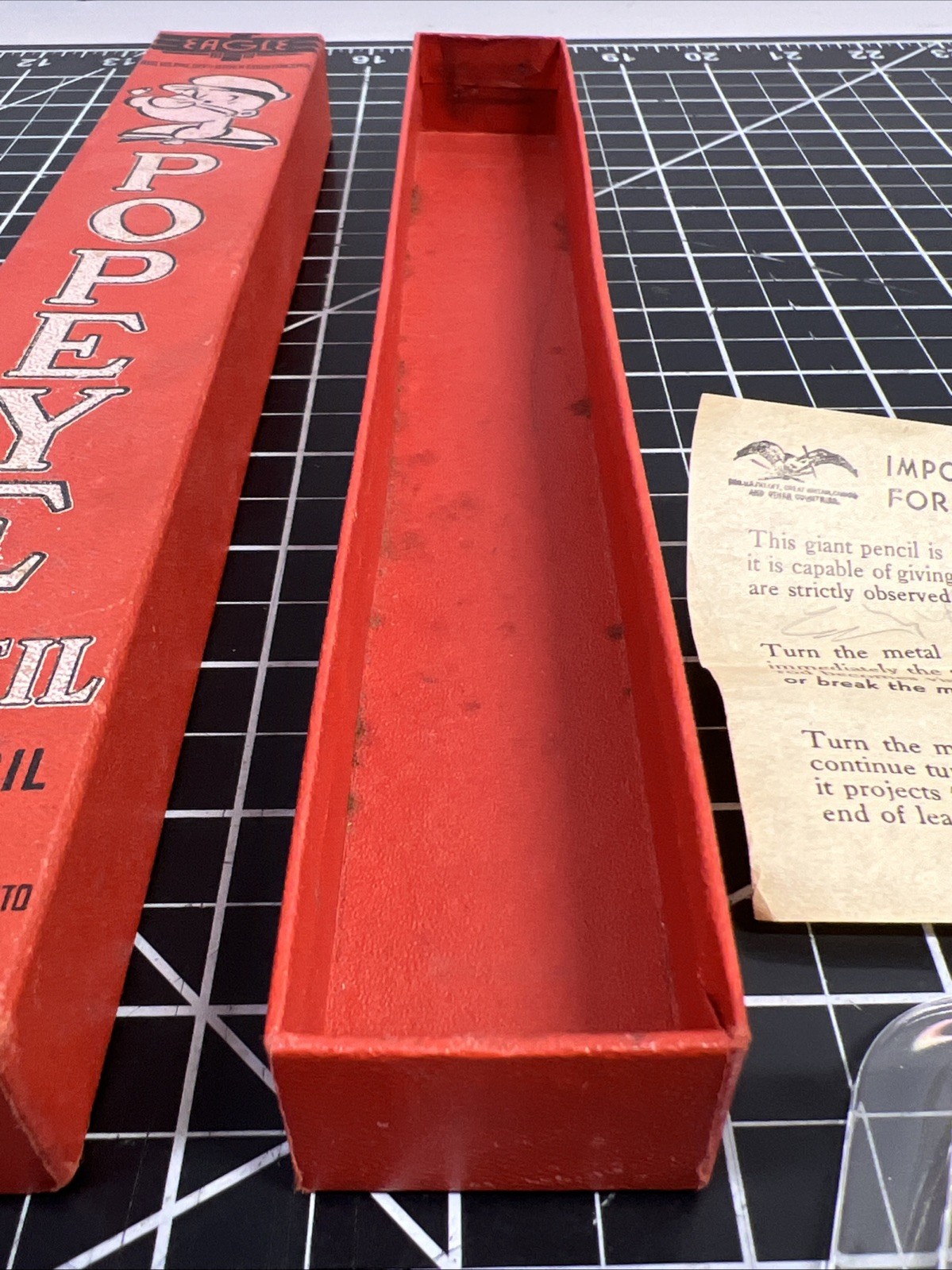 1929 Popeye Mechanical Pencil Eagle Company Original Box 944 Copying Leads 1920s