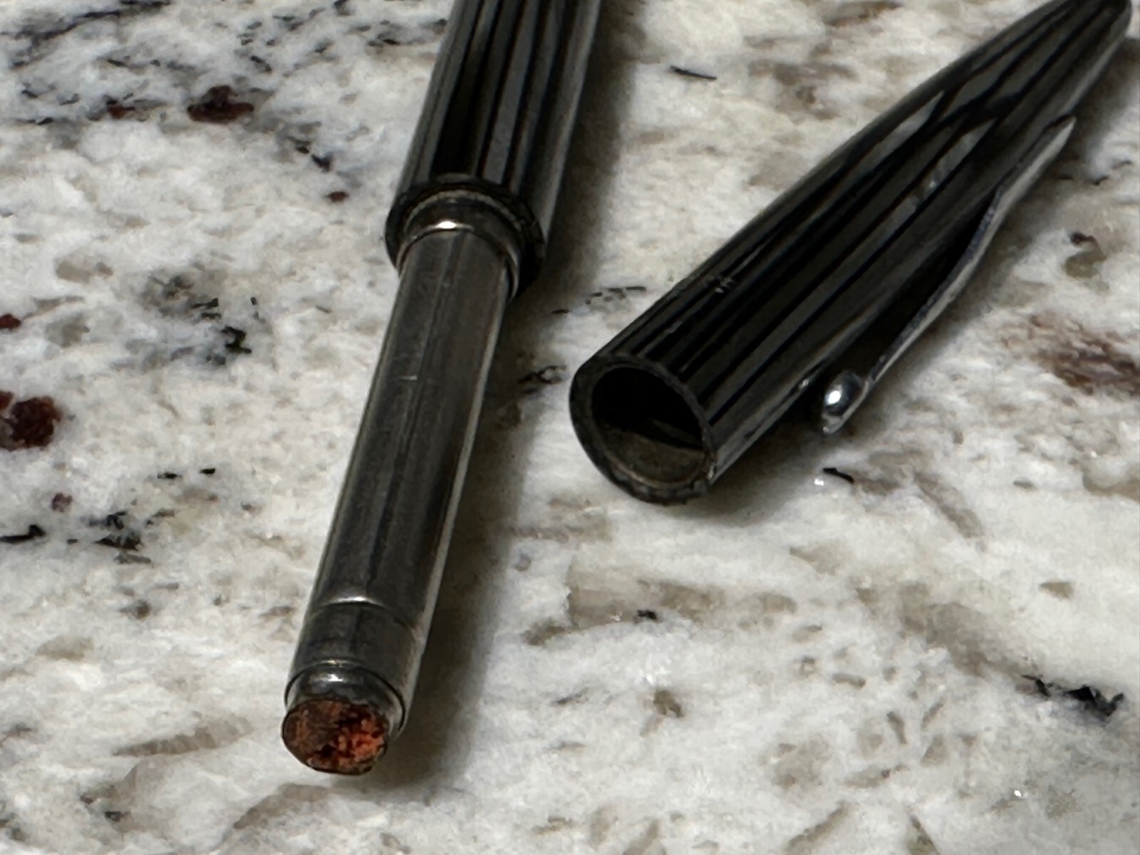 SHEAFFER Vintage Mechanical Pencil Marbled Gray Black Made in USA Needs Service