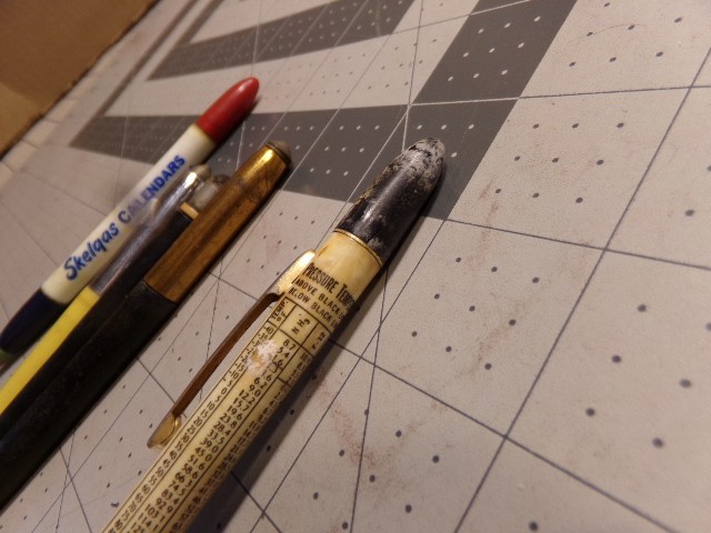 5 Vintage Advertising Mechanical Pencils. 2 Colson, 3 Redipoint.