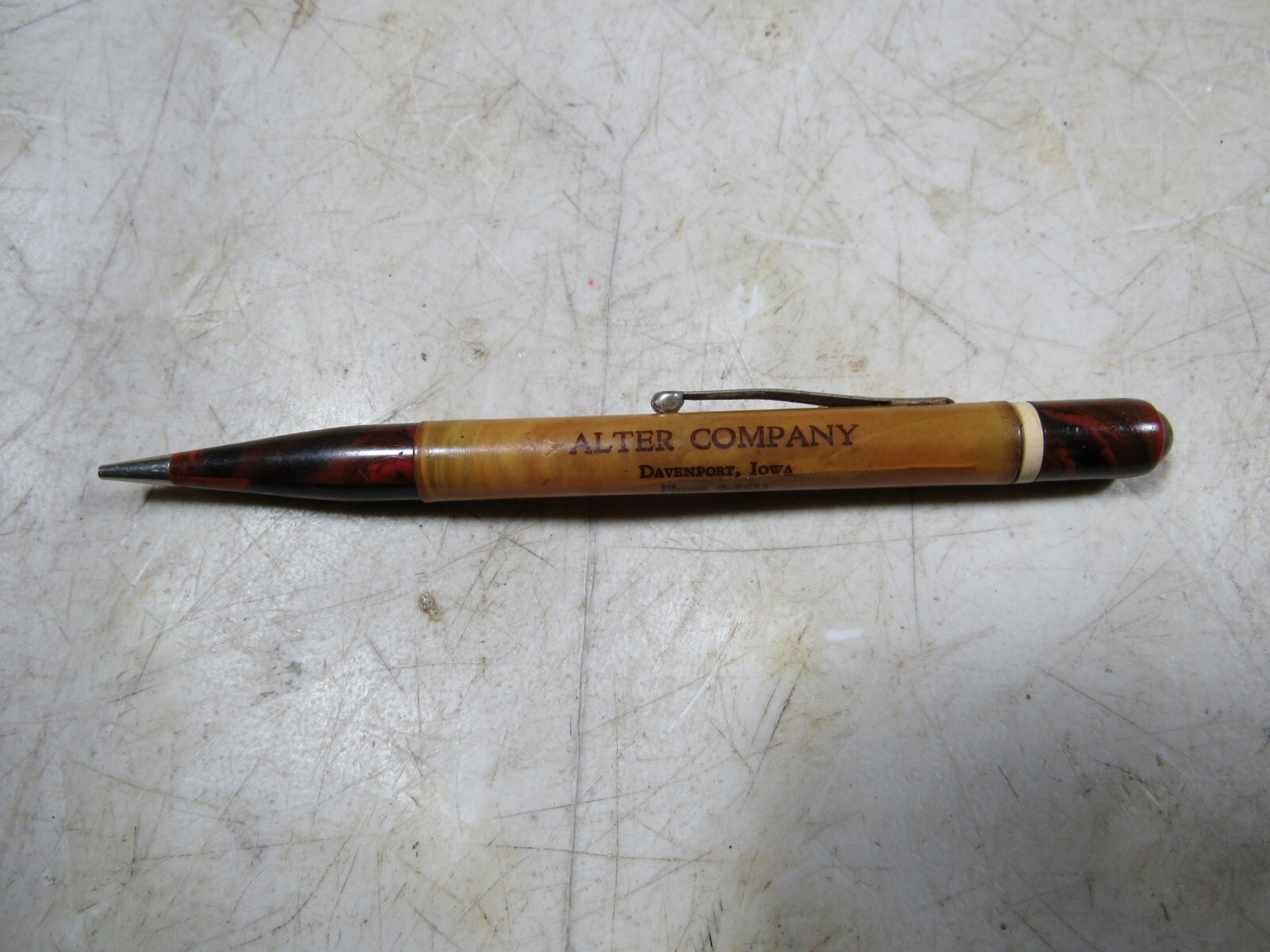 Vintage/Antique Redipoint Bakelite Catalin Mechanical Pencil Davenport Iowa