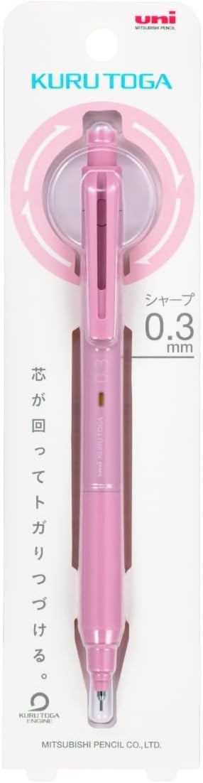 Uni Kuru Toga KS Model Mechanical Pencil – 0.3 mm – Coral Pink M3KS1P.66