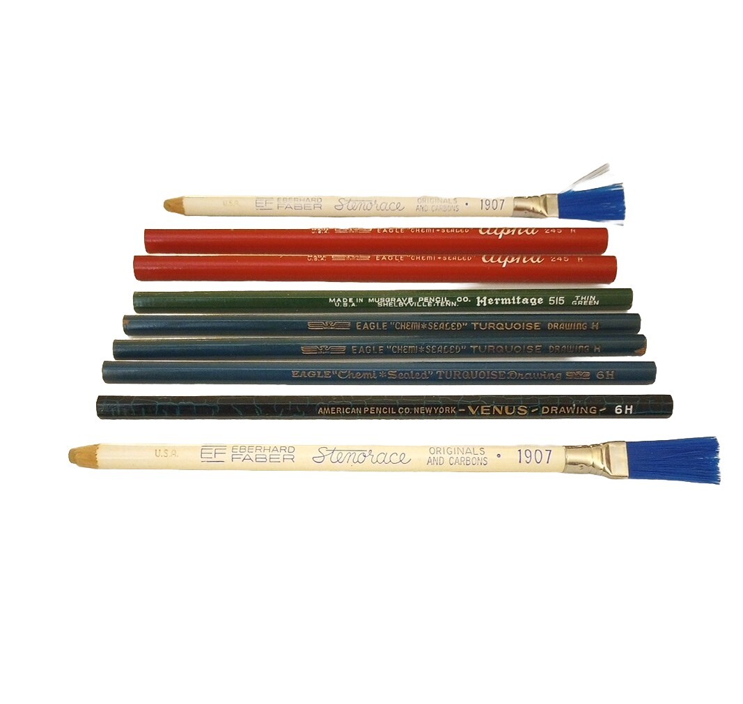 Eagle, Faber Castell Drawing Lead Lot + Venus, Eagle Pencils + Erasers