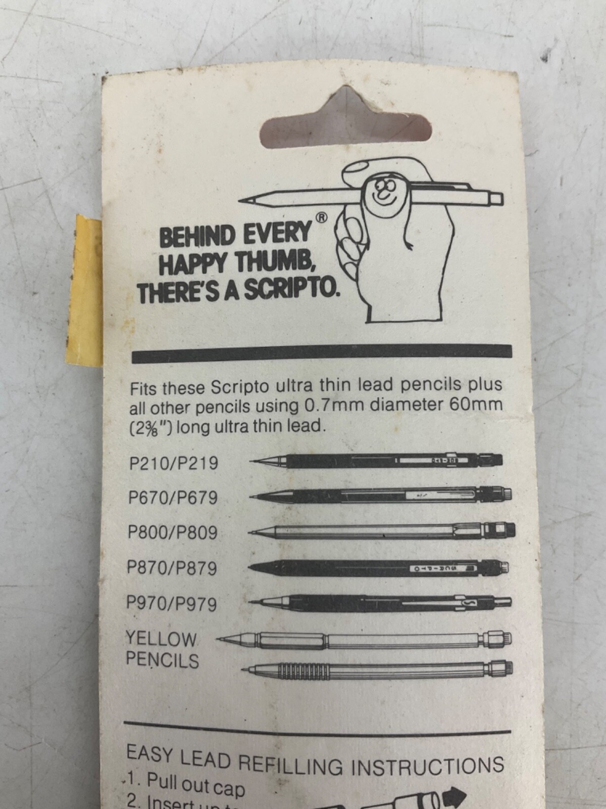 RARE Vintage Scripto Pencil Refill Lead .7mm HB 12 Ultrapolymer Leads Thin F370