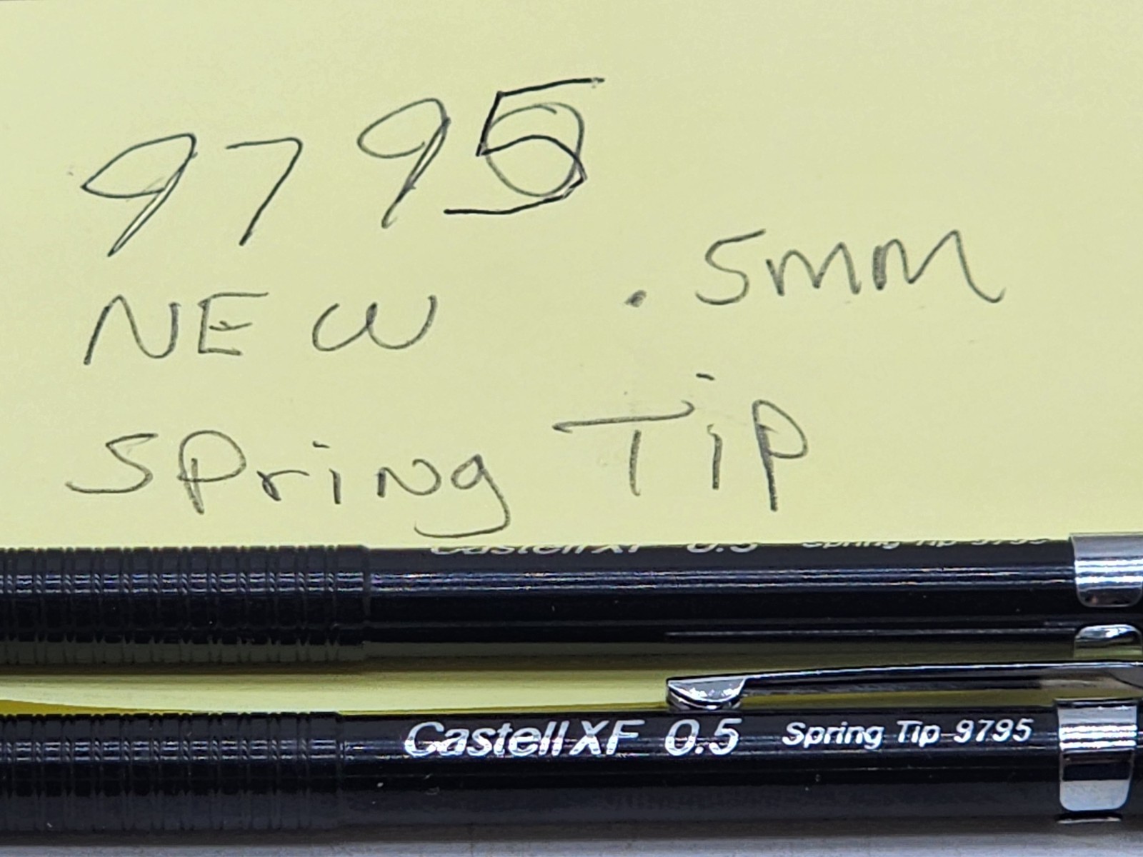 2 NEW NOS VINTAGE FABER CASTELL CASTELL XF 9795 SpringTip Pencils .5mm