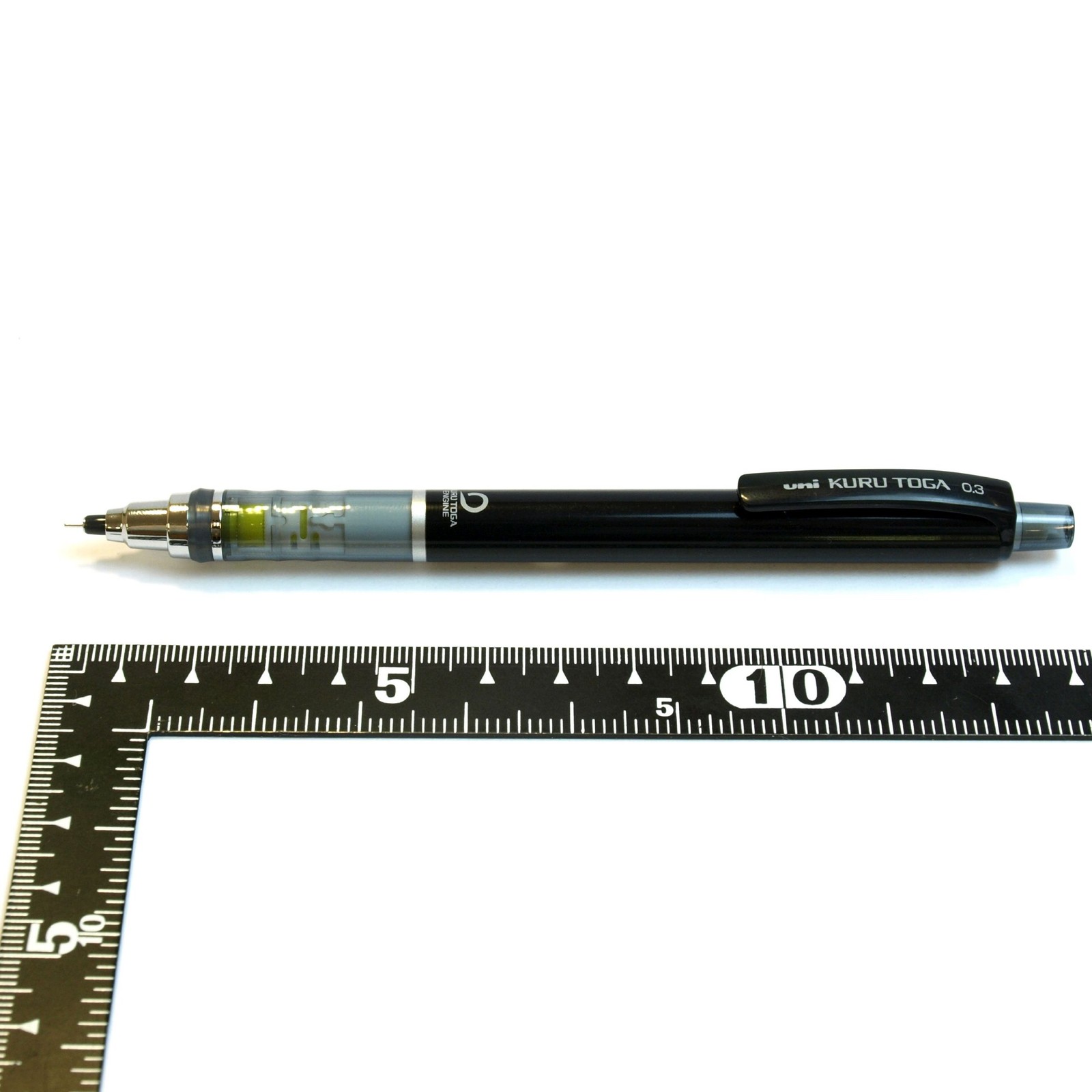 Kuru Toga Mechanical Pencil 0.3mm Automatic Lead Rotation, Black M34501P.24